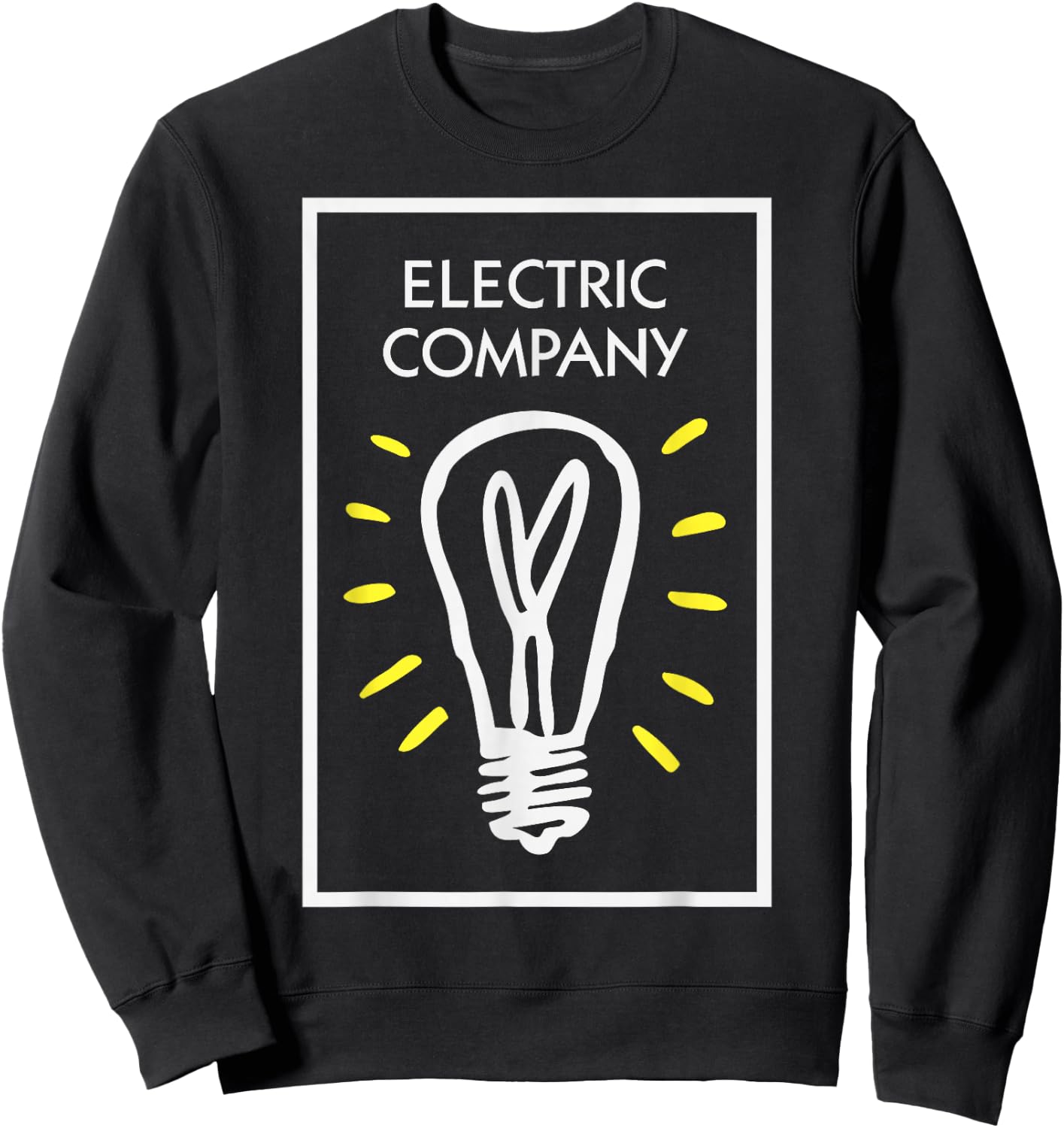Monopoly Electric Company Icon Boxed Up Logo Sweatshirt - Sweatshirt | Black