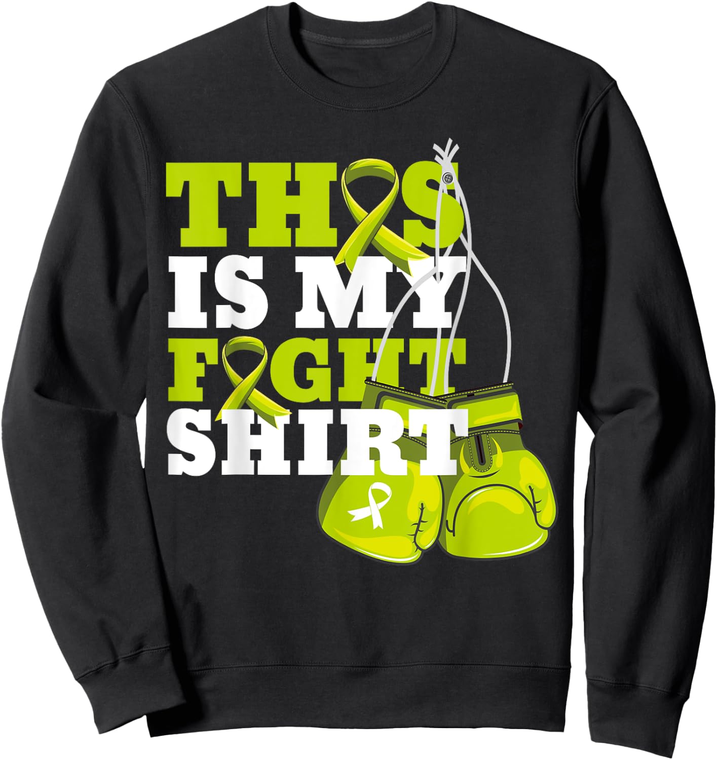This Is My Fight Shirt Lymphoma Fighter Support Strong Sweatshirt - Sweatshirt | Black