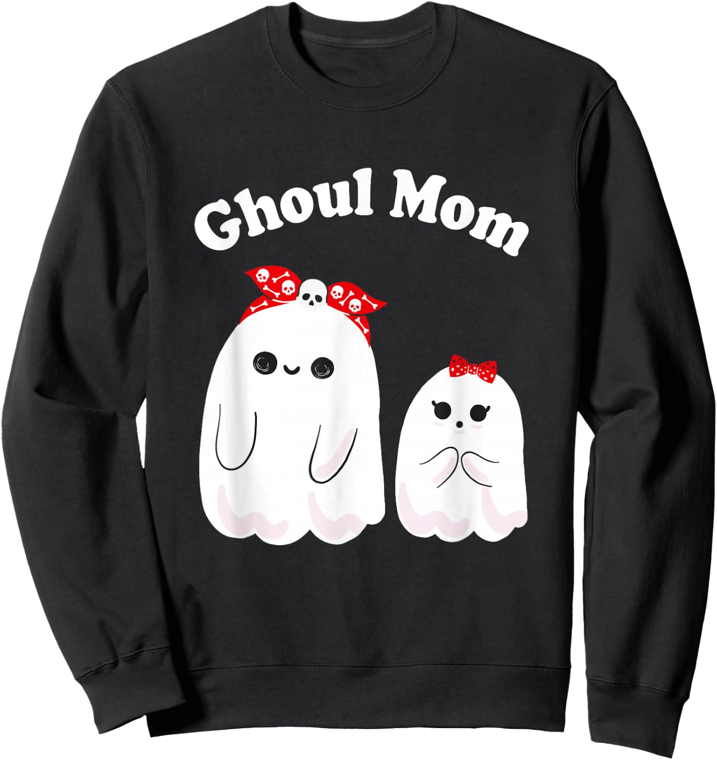 Ghoul Mom, Mother Ghost, Mama Funny Woman Halloween Costume Sweatshirt - Sweatshirt | Black
