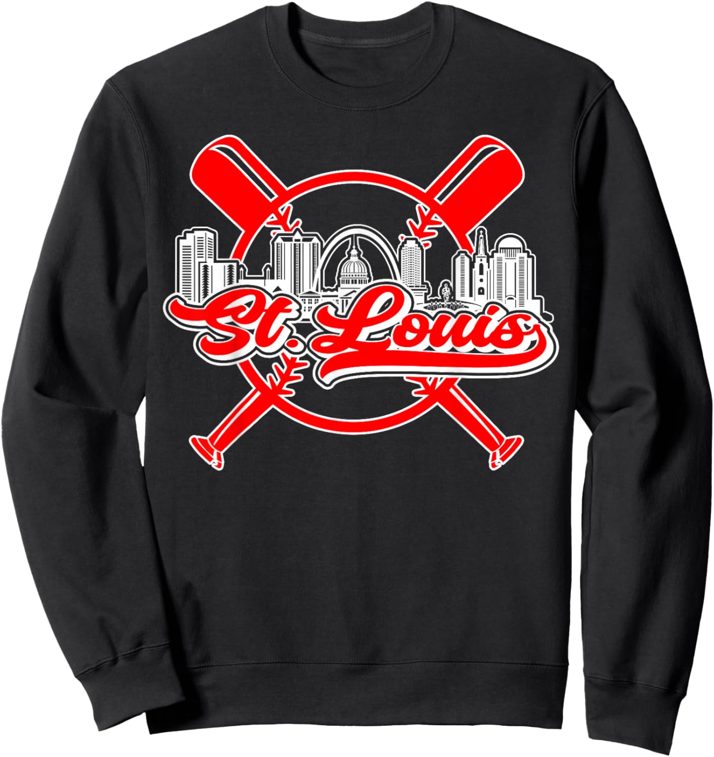 Vintage St. Louis Baseball Sweatshirt - Sweatshirt | Black