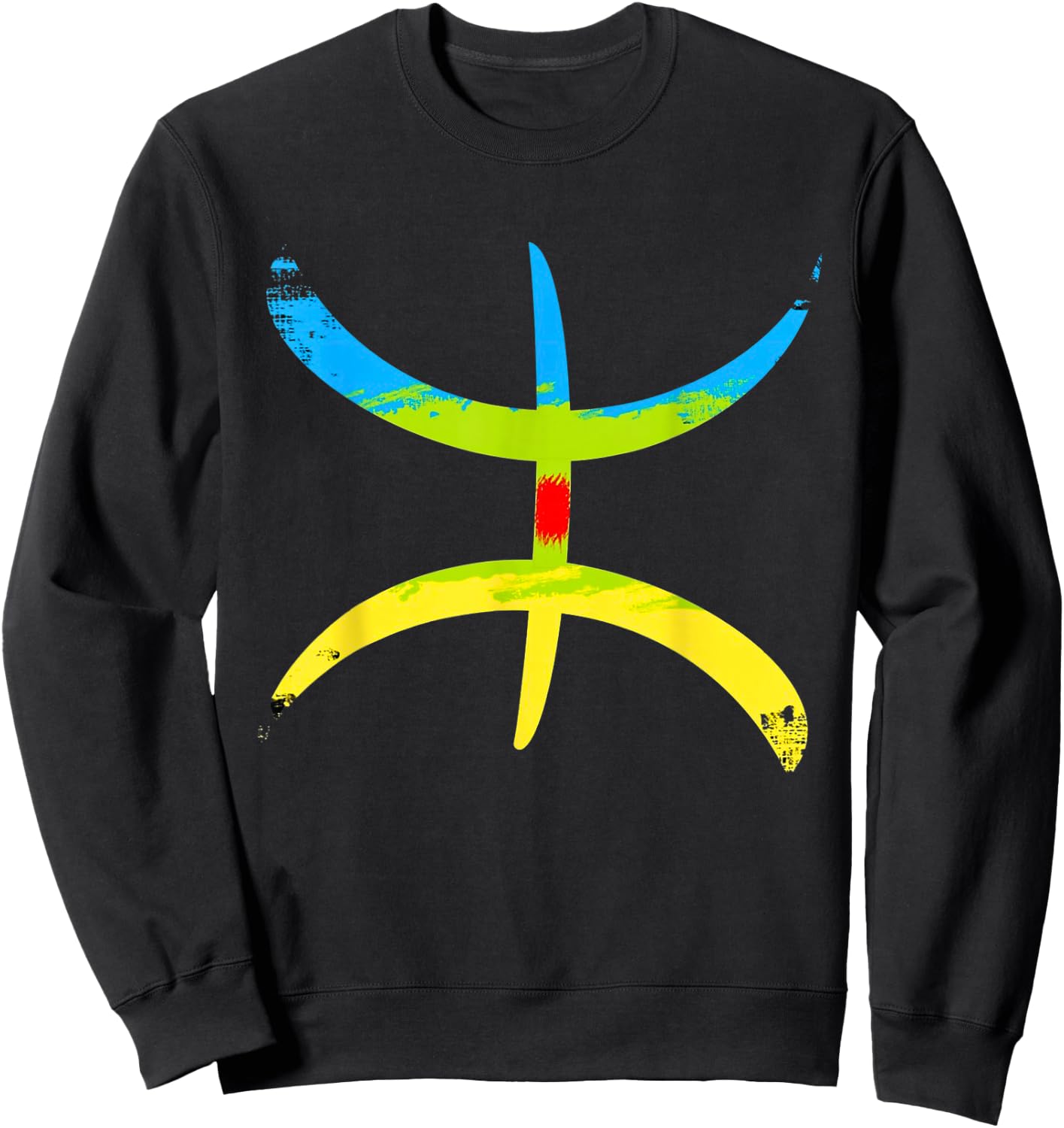 Berber Amazigh Symbol Kabyle Flag Sweatshirt - Sweatshirt | Black