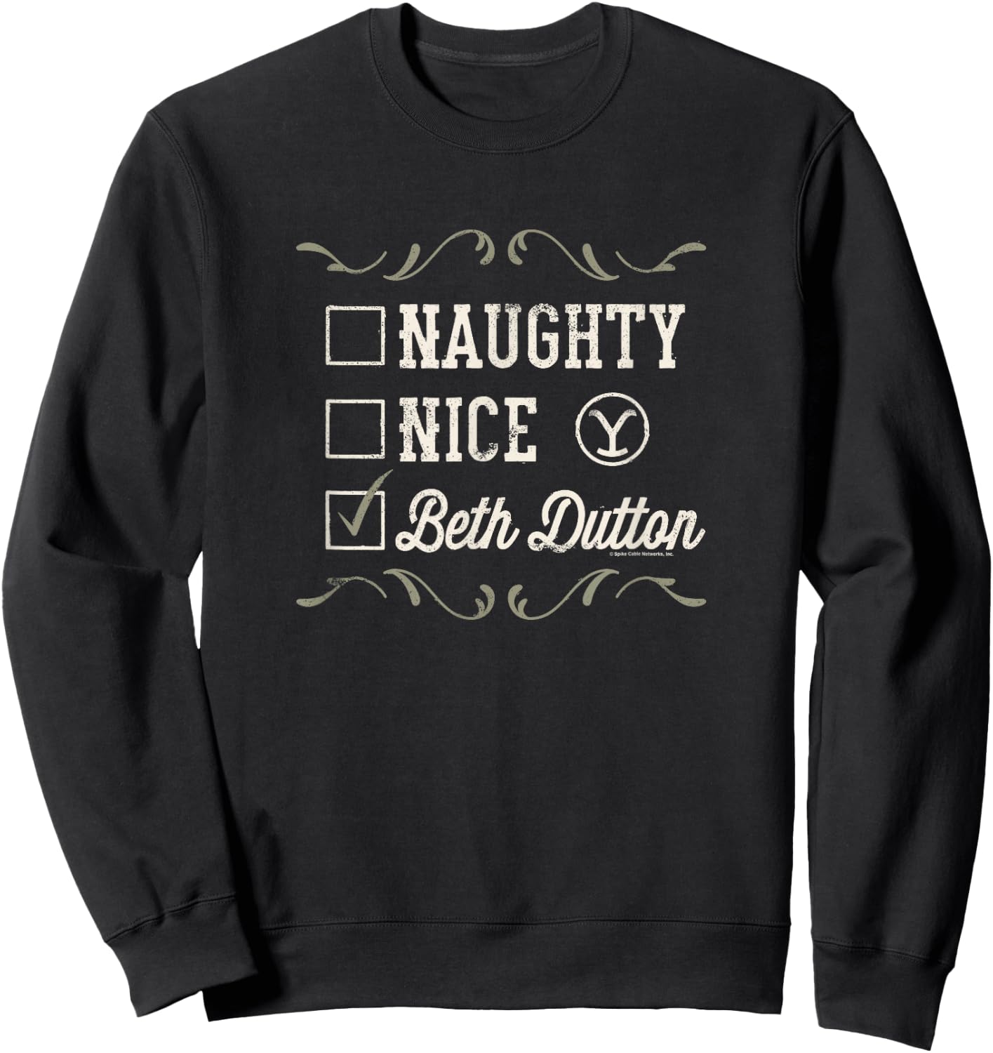 Yellowstone - Naughty Nice Beth Dutton Sweatshirt - Sweatshirt | Black