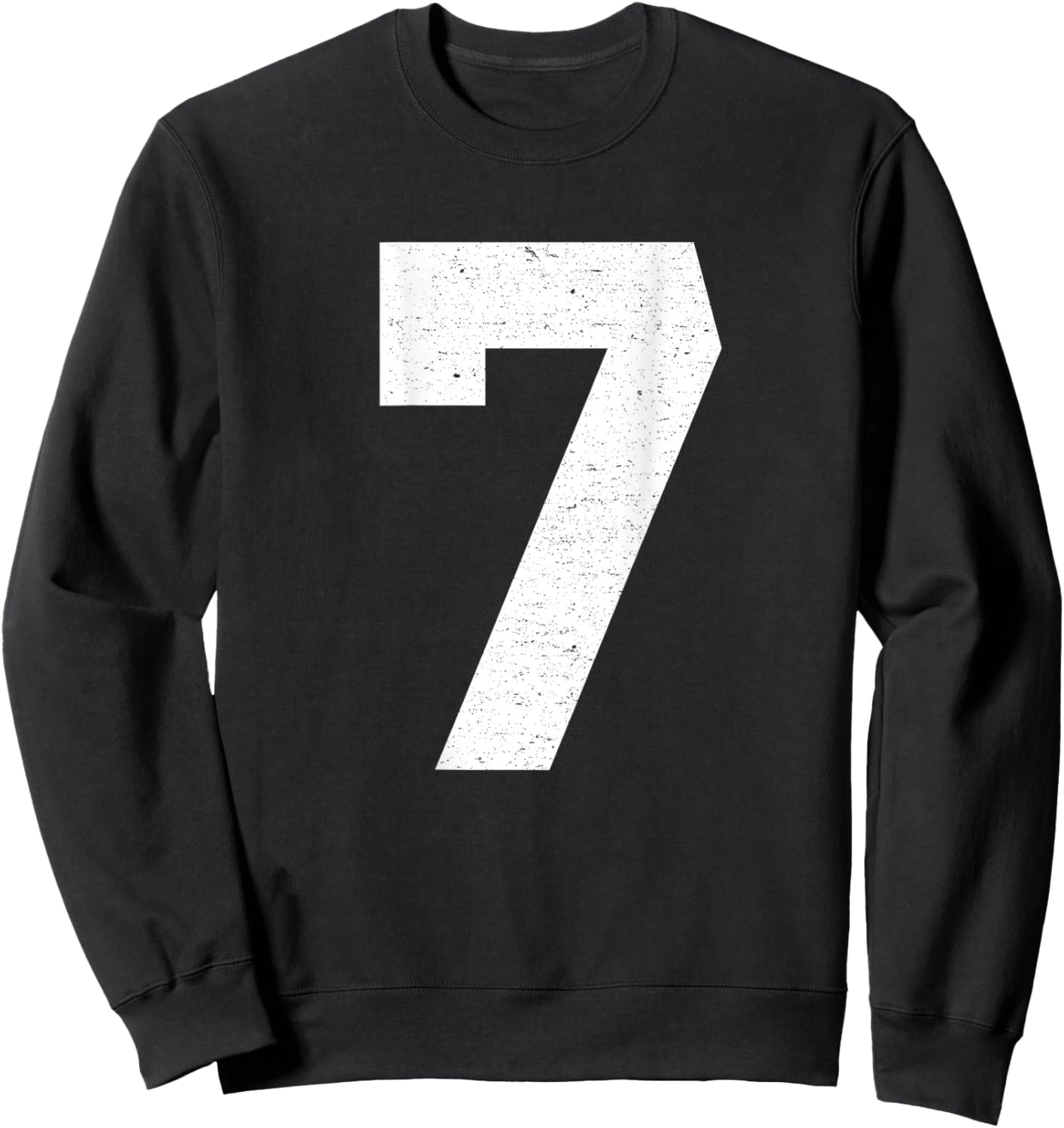 #7 Jersey Uniform Varsity Sports Number, 7th Birthday Sweatshirt - Sweatshirt | Black