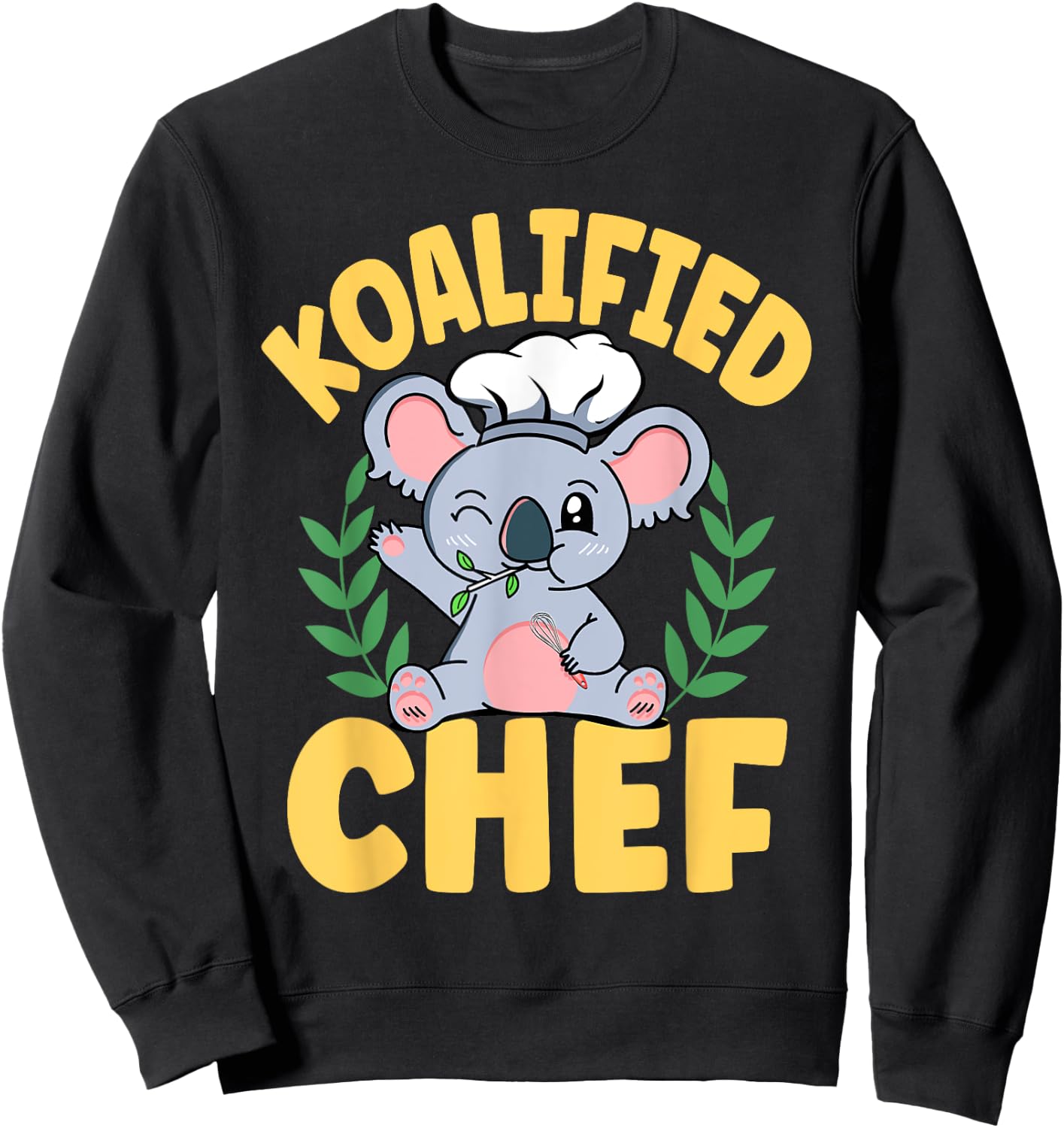 Cute Australian Animal Koala Bears Koalified Chef Sweatshirt - Sweatshirt | Black