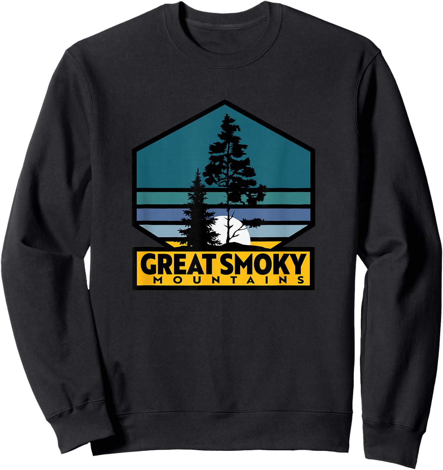 Great Smoky Mountains National Park Pines Sweatshirt - Sweatshirt | Black