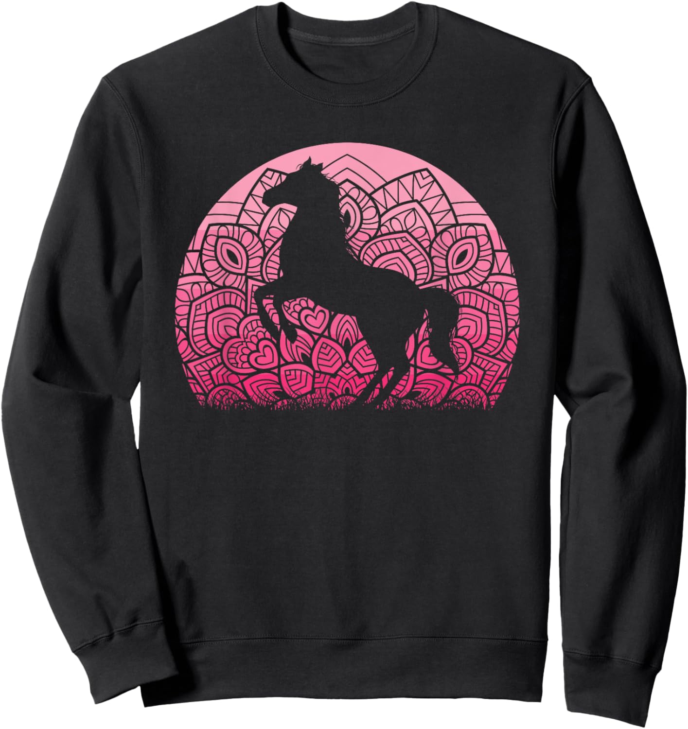 Horse Lover Horseback Riding Western Cowgirl Women Girls Sweatshirt - Sweatshirt | Black