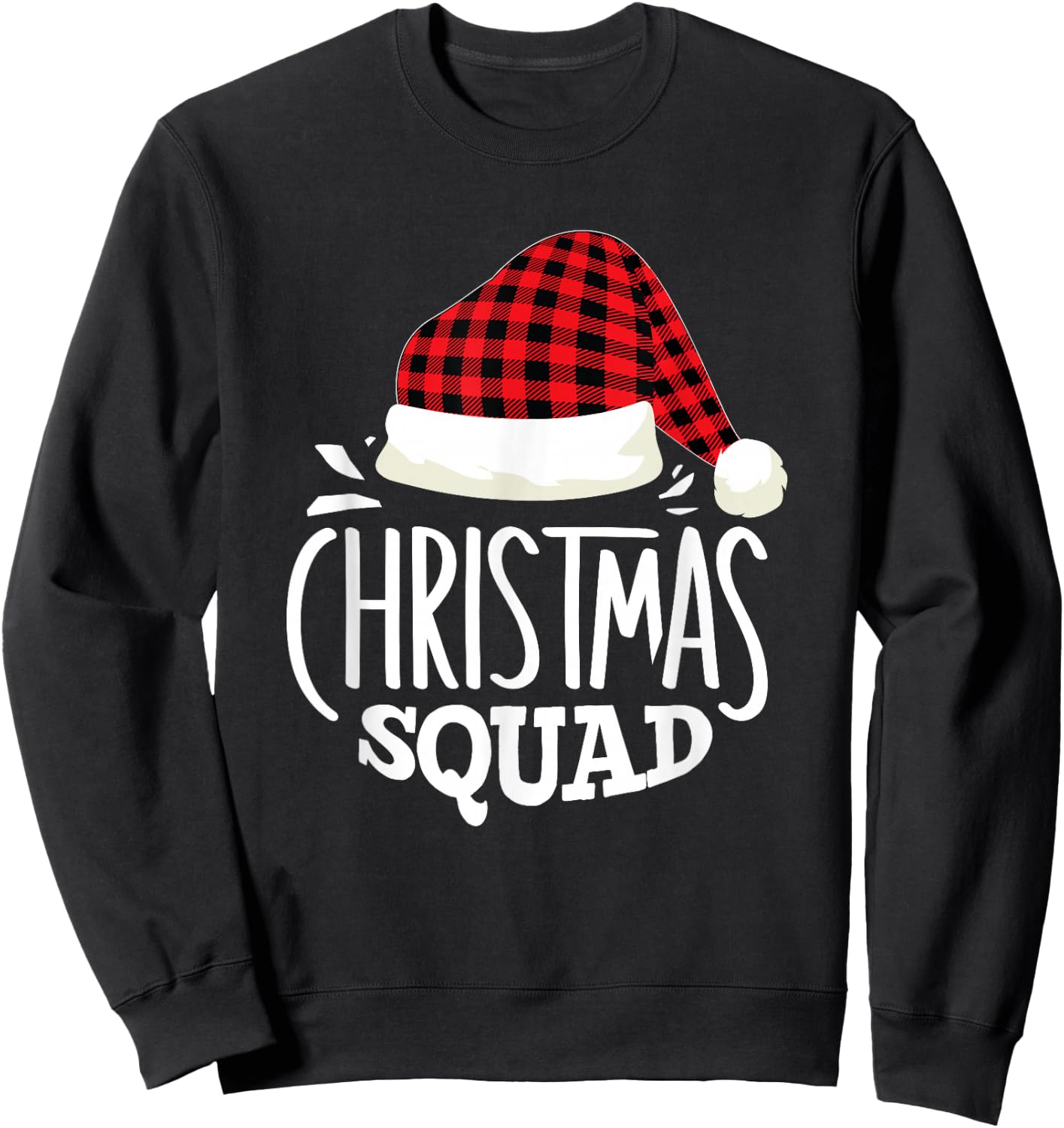 Christmas Squad Family Group Matching Christmas Pajama Party Sweatshirt - Sweatshirt | Black