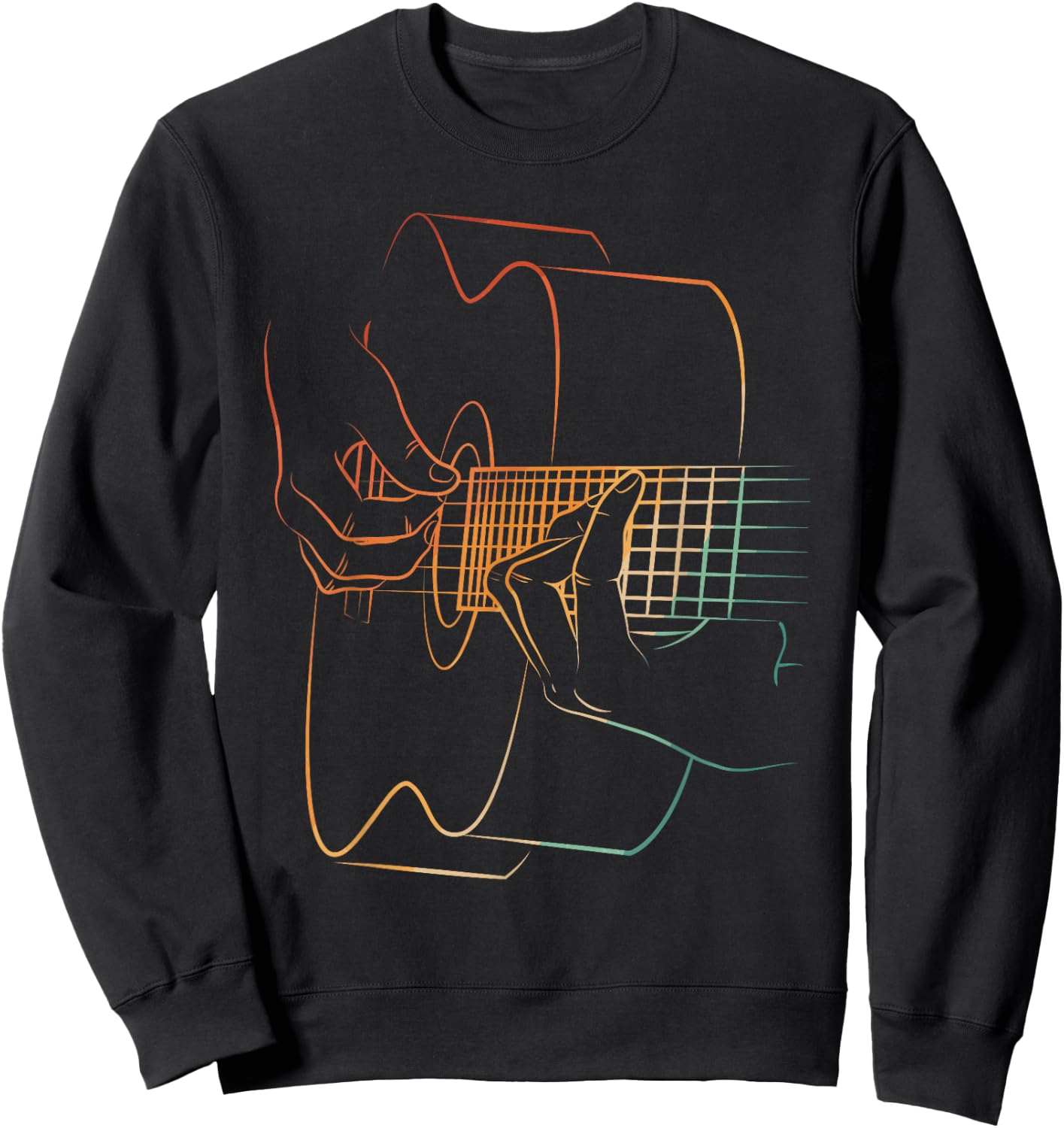 Cool Acoustic Guitar Women Acoustic Guitar Player Sweatshirt - Sweatshirt | Black