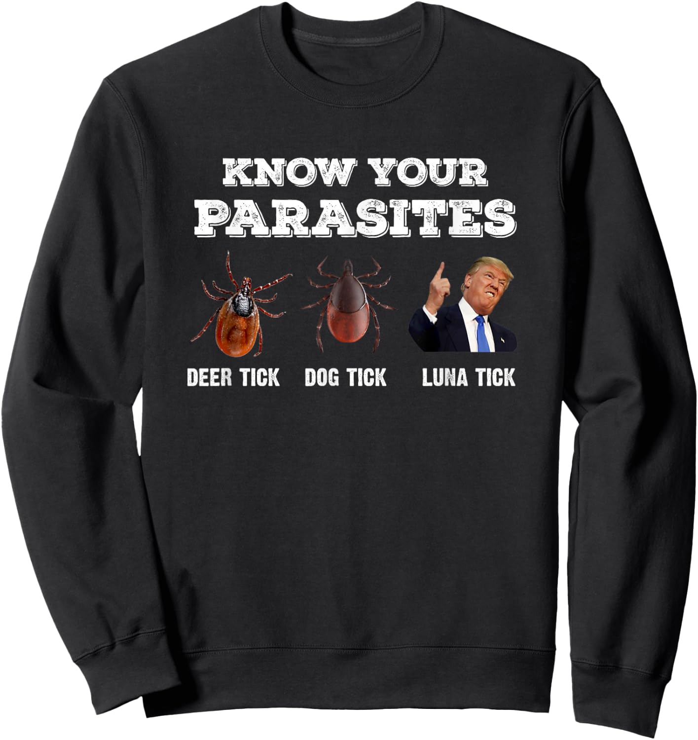 Know Your parasites - Funny Anti Trump Sweatshirt - Sweatshirt | Black