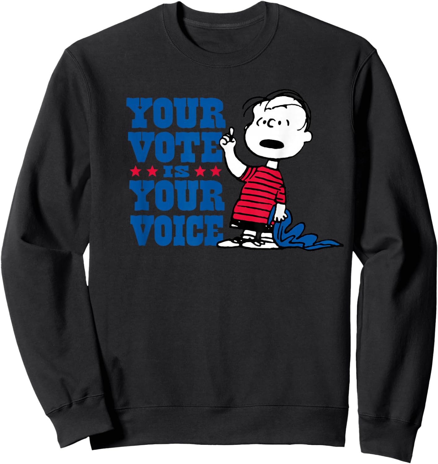 Peanuts - Your Vote Is Your Voice Sweatshirt - Sweatshirt | Black
