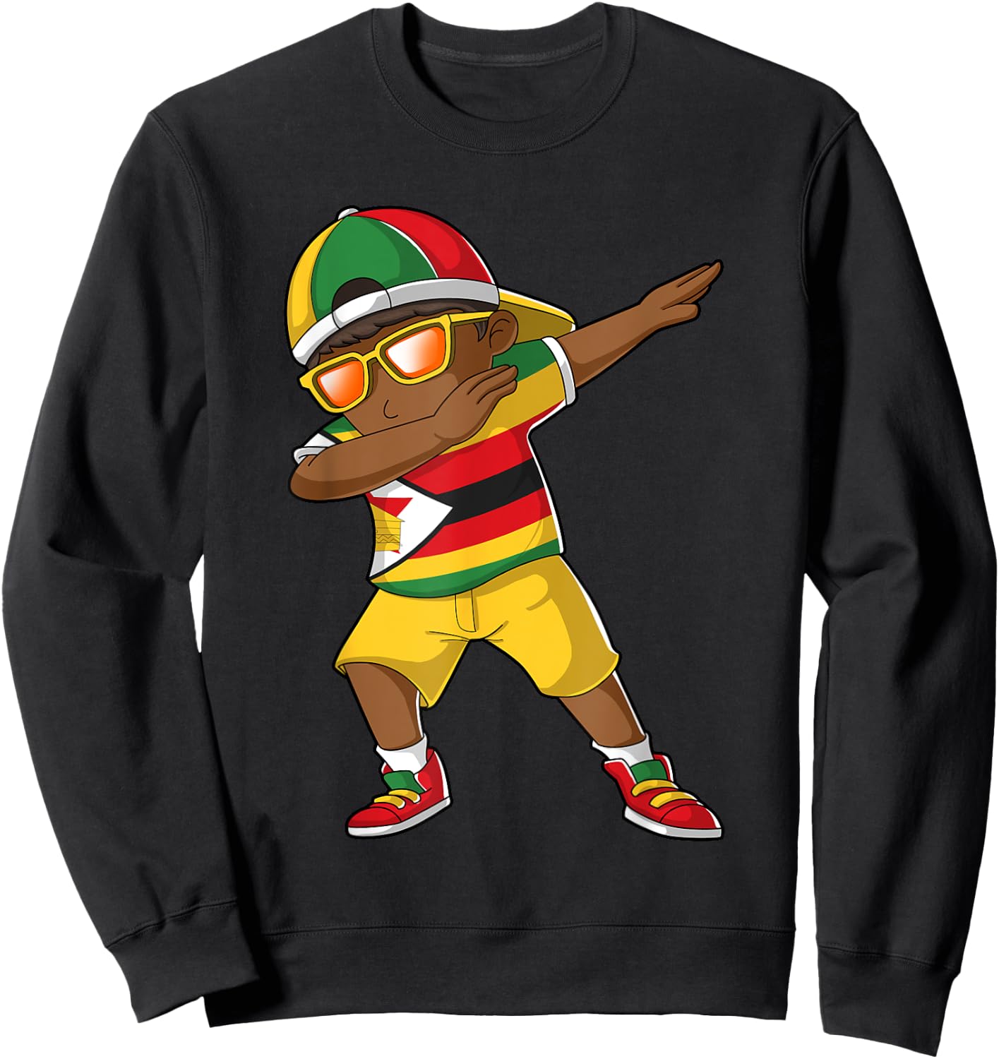 Zimbabwean Boy Zimbabwe Kid Patriotism Roots Heritage Sweatshirt - Sweatshirt | Black