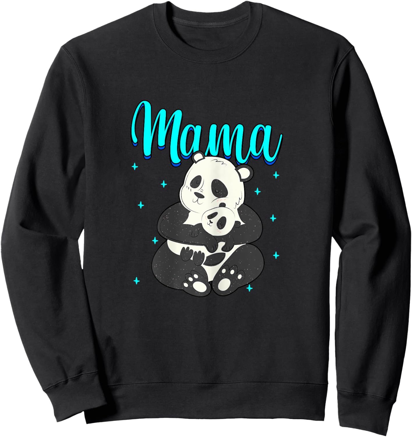 Mama Panda Bear Mama Mom Women Mothers Day Sweatshirt - Sweatshirt | Black
