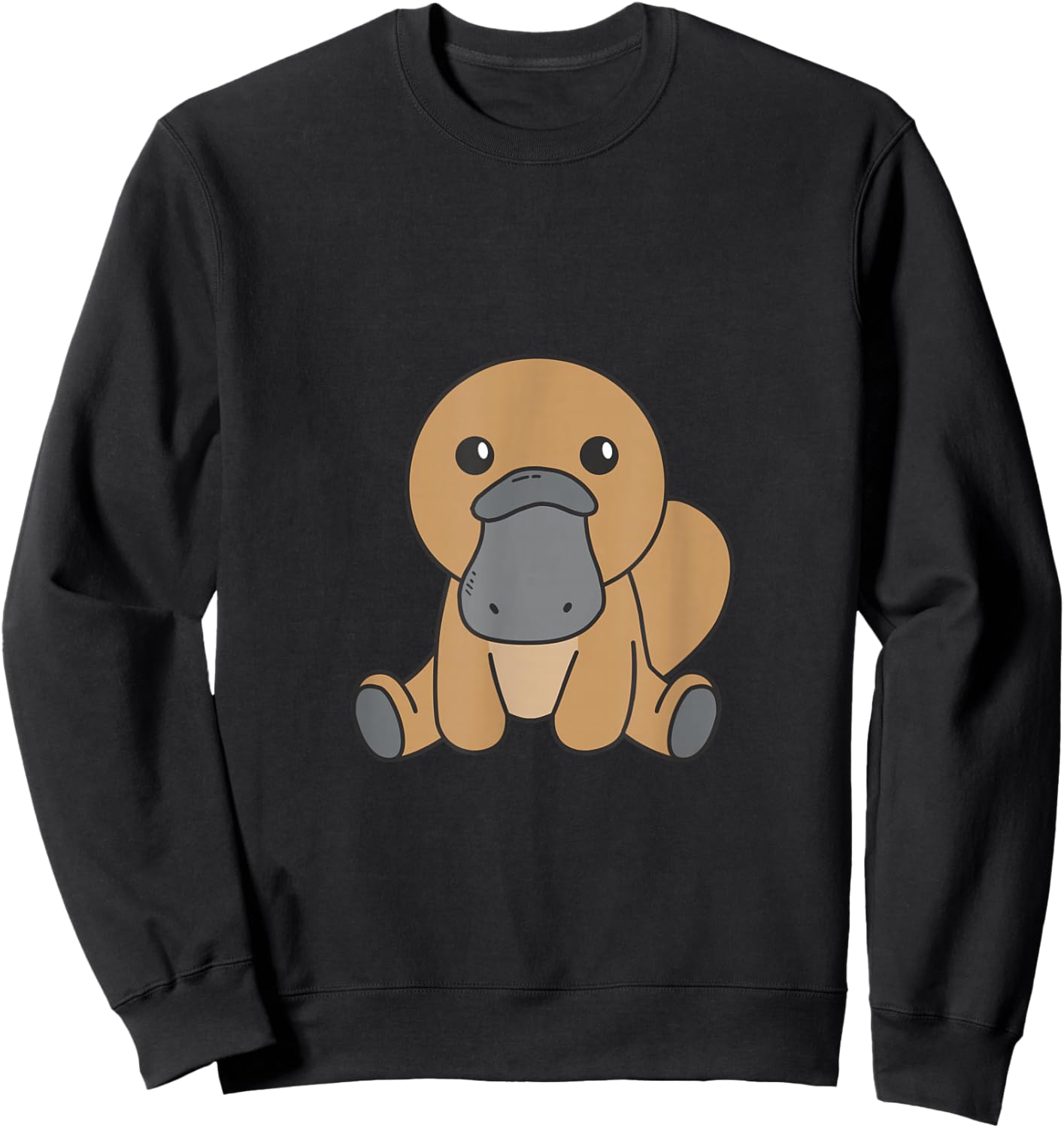 Platypus Cute Animals for Children Manga Platypus Sweatshirt - Sweatshirt | Black