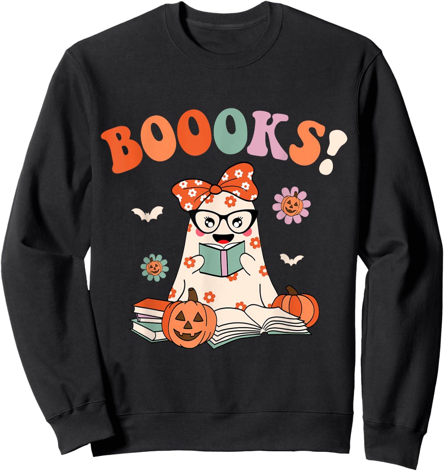 Read More Books Spooky Teacher Cute Halloween Women Men Sweatshirt - Sweatshirt | Black