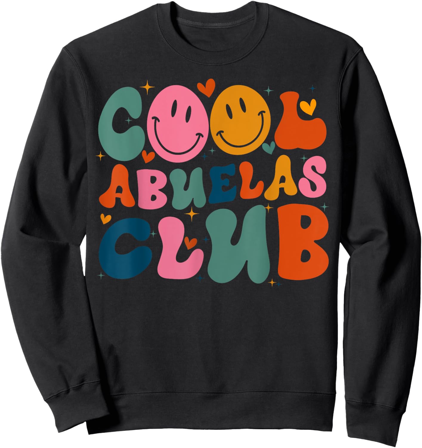 Cool Abuelas Club Groovy Retro Mother's Day New Grandma Sweatshirt - Sweatshirt | Black