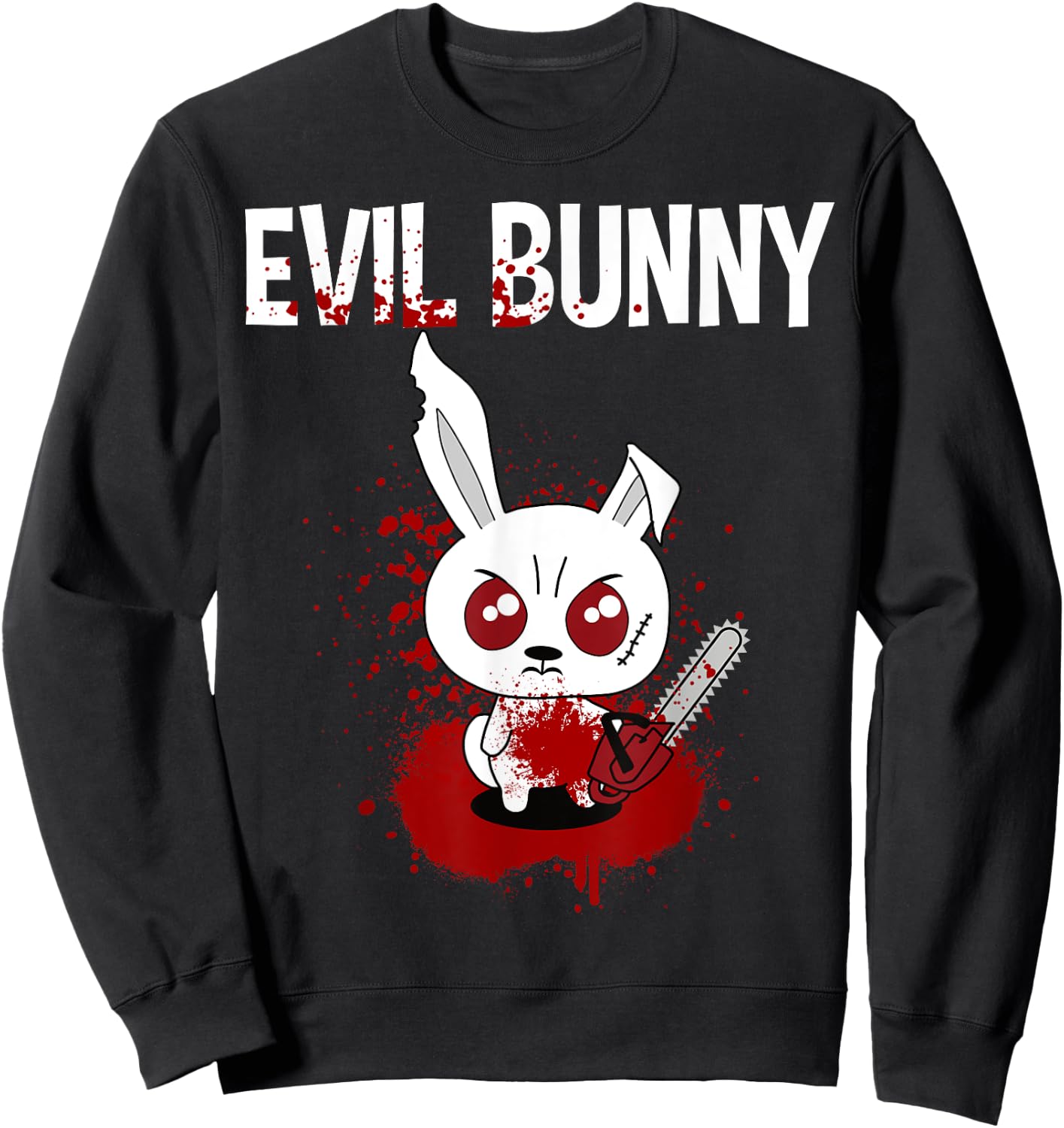 Funny - Evil Bunny Sweatshirt - Sweatshirt | Black