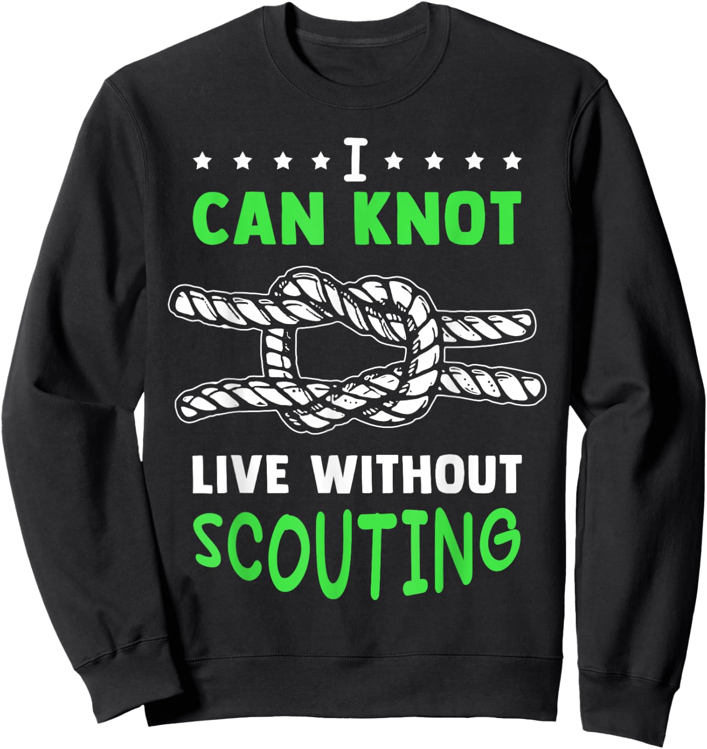 Scout Camp Scout Leader Camping Sweatshirt - Sweatshirt | Black