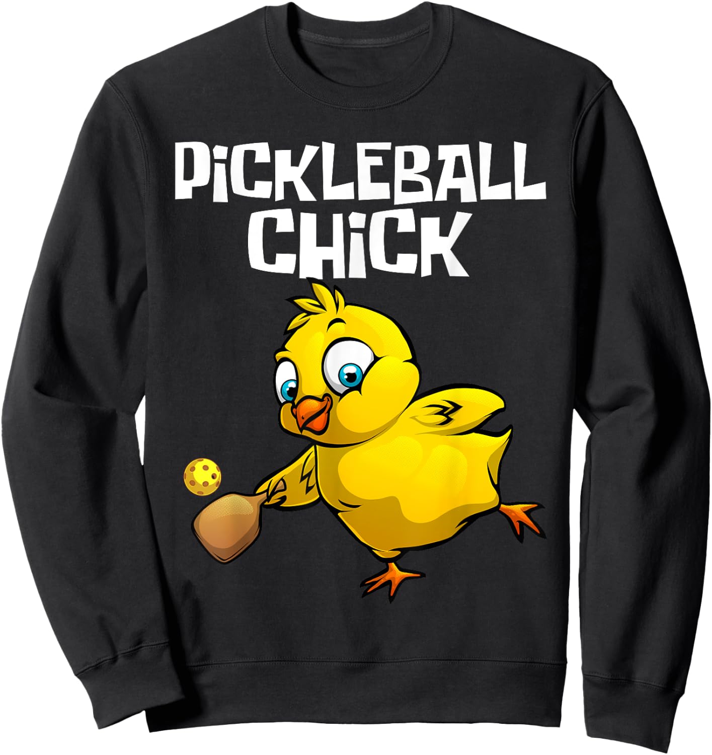 Funny Pickleball Girls Chick Pickle Ball Sports Sweatshirt - Sweatshirt | Black