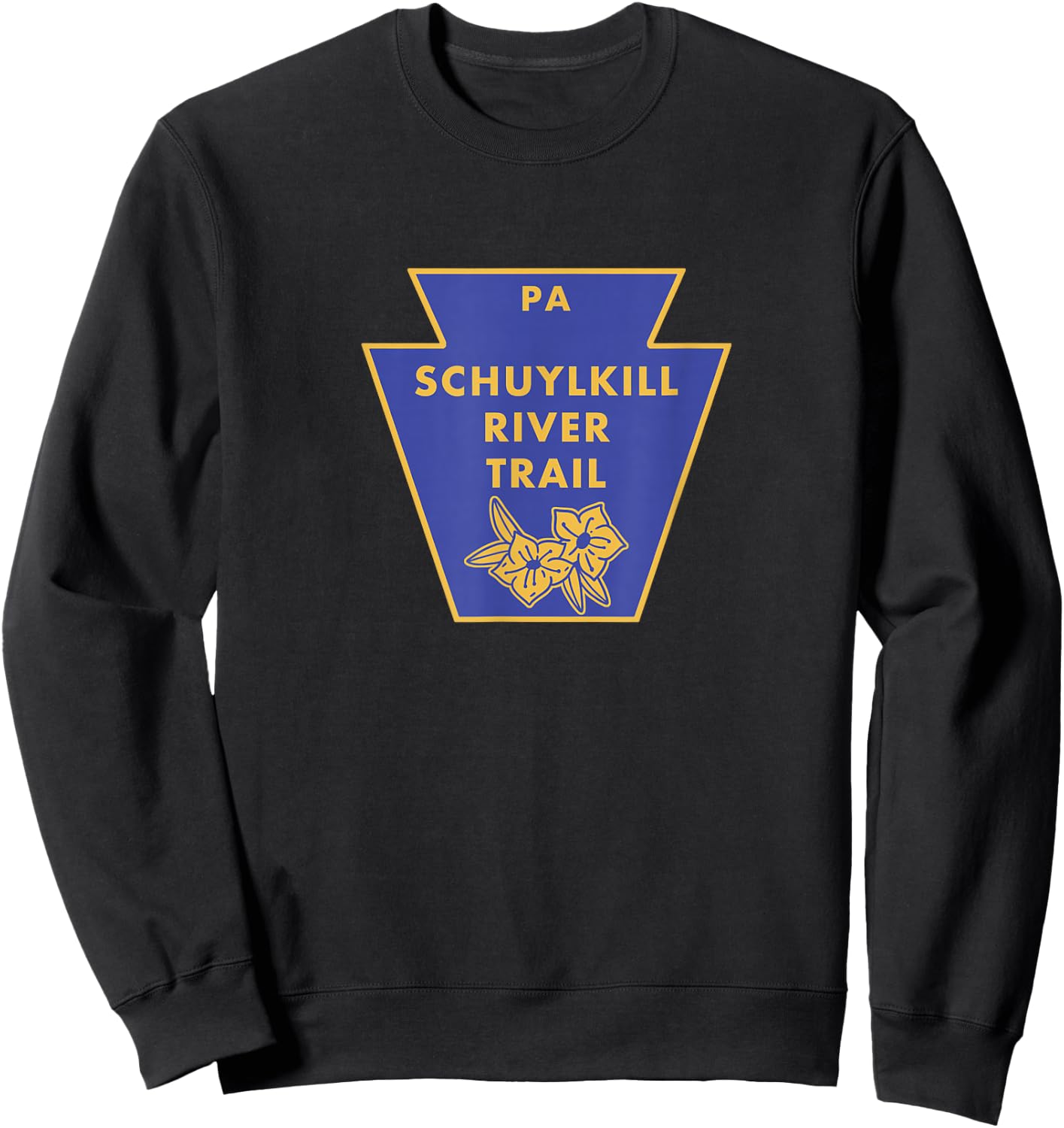 Schuylkill River Trail PA Pennsylvania Keystone Hiking Sweatshirt - Sweatshirt | Black