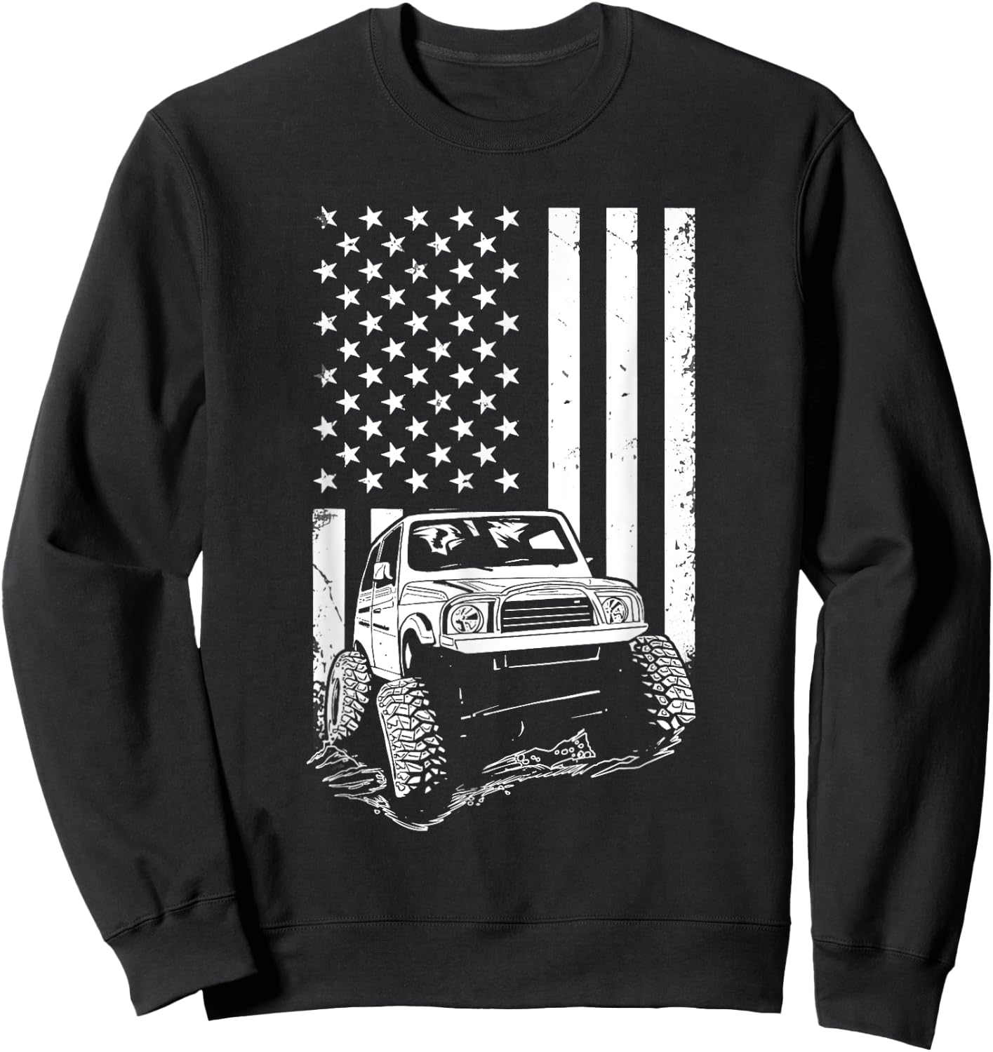 Off Road Vehicle American Flag Apparel Off Roader Men Sweatshirt - Sweatshirt | Black