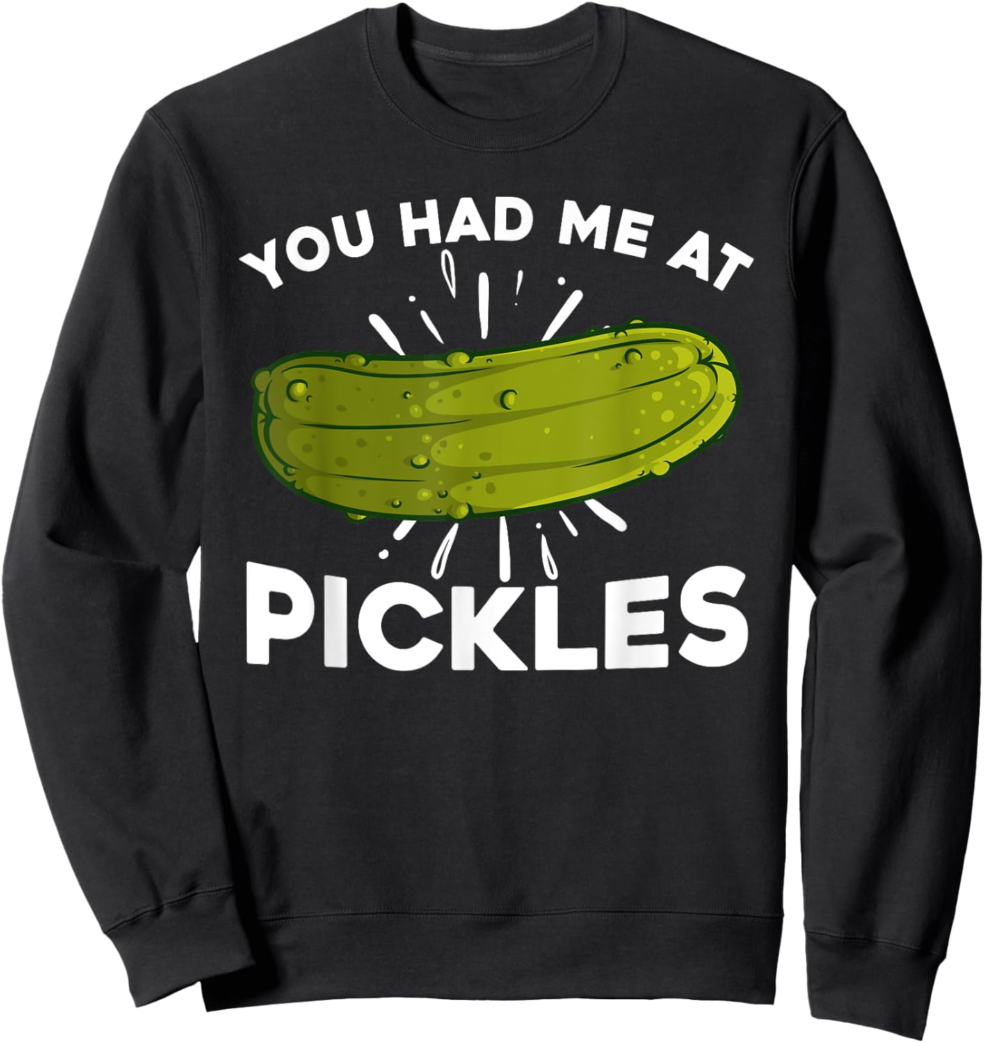 Cool Pickle Art Women Kids Pickled Cucumber Lovers Sweatshirt - Sweatshirt | Black