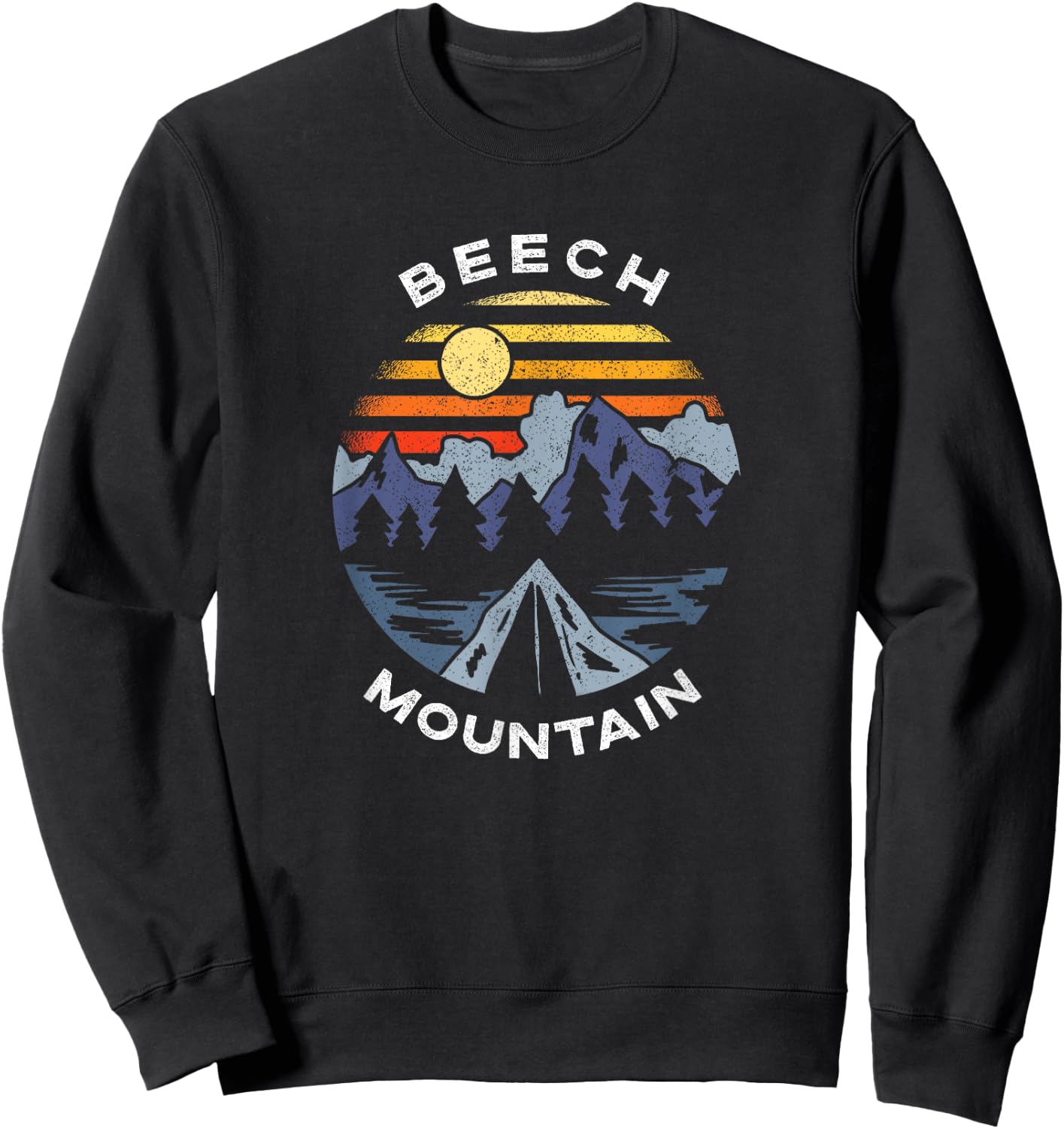 Beech Mountain North Carolina Mountains Vacation Souvenir Sweatshirt - Sweatshirt | Black