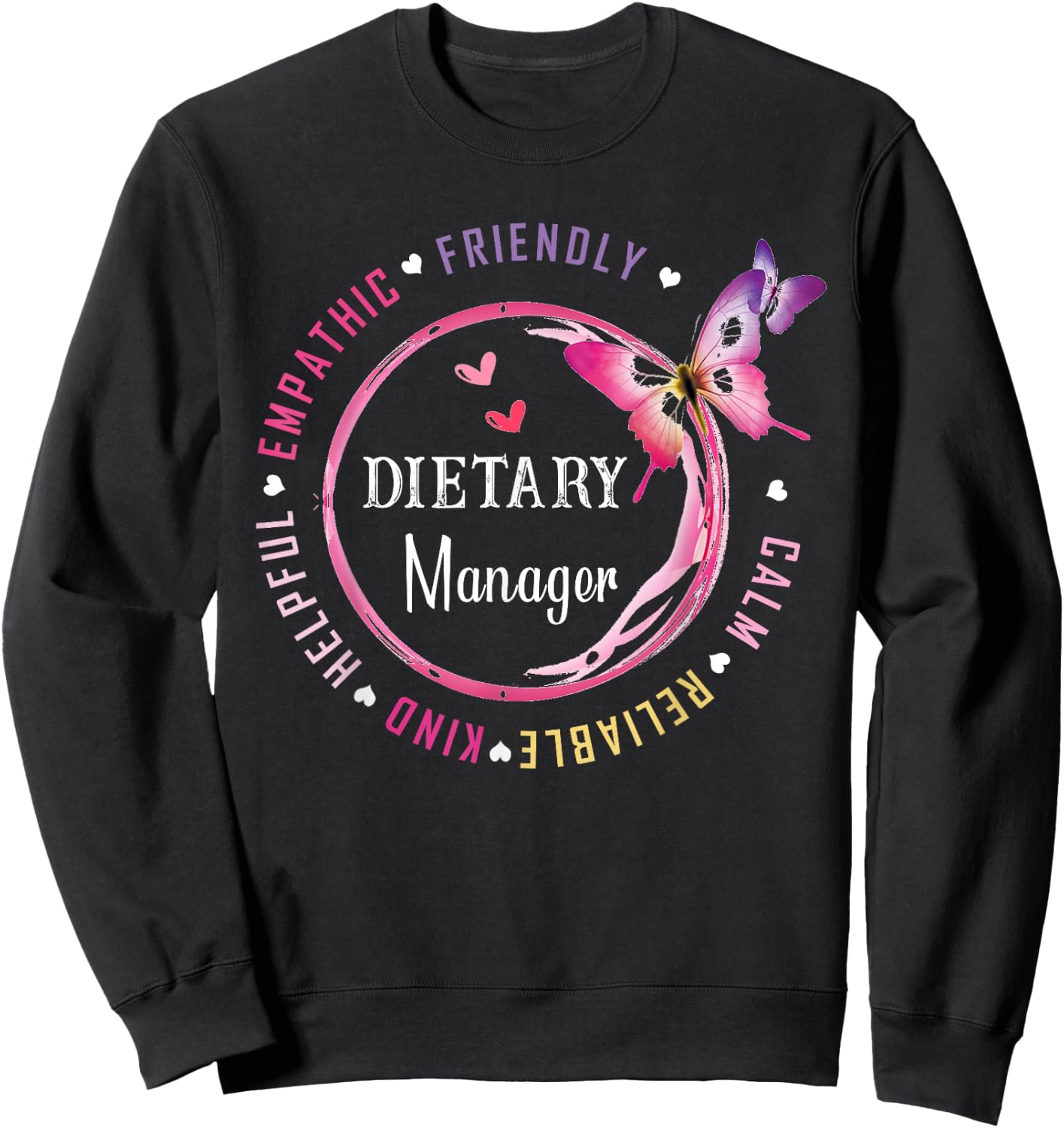 Dietary Manager Appreciation Week Healthcare Dietitian Squad Sweatshirt - Sweatshirt | Black