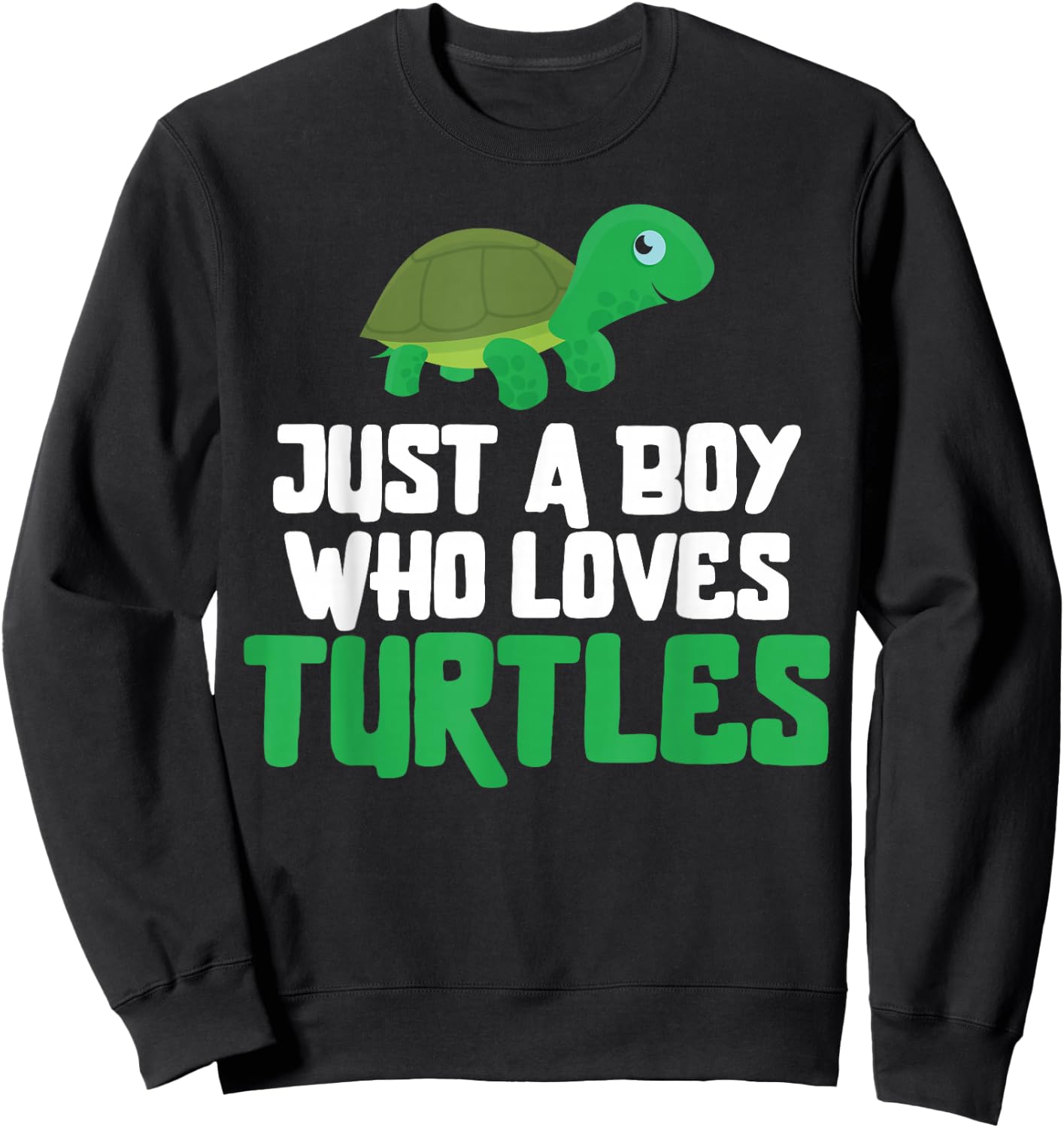 Sea Turtle Tortoise Just A Boy Who Loves Turtles Sweatshirt - Sweatshirt | Black