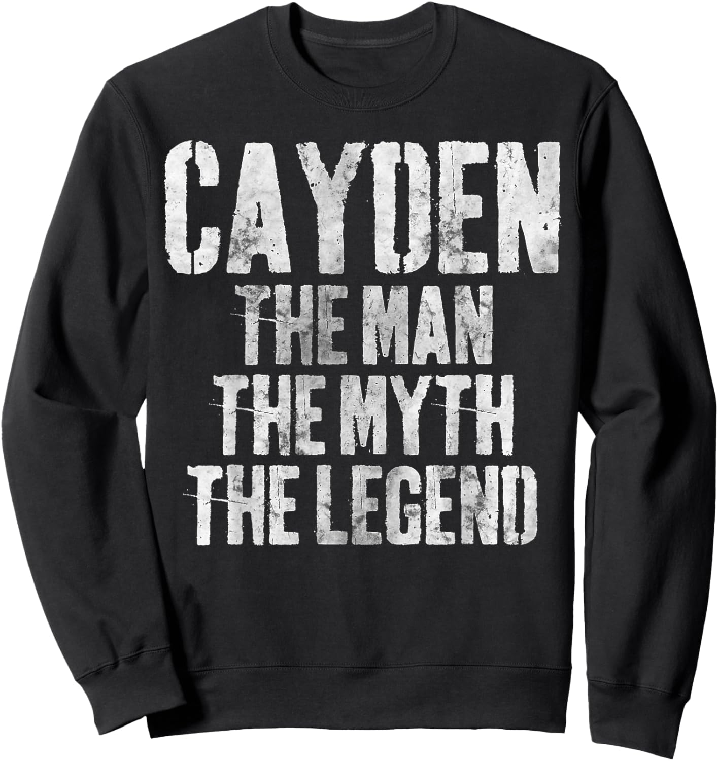 Personalized Shirt Cayden The Man The Myth The Legend Sweatshirt - Sweatshirt | Black