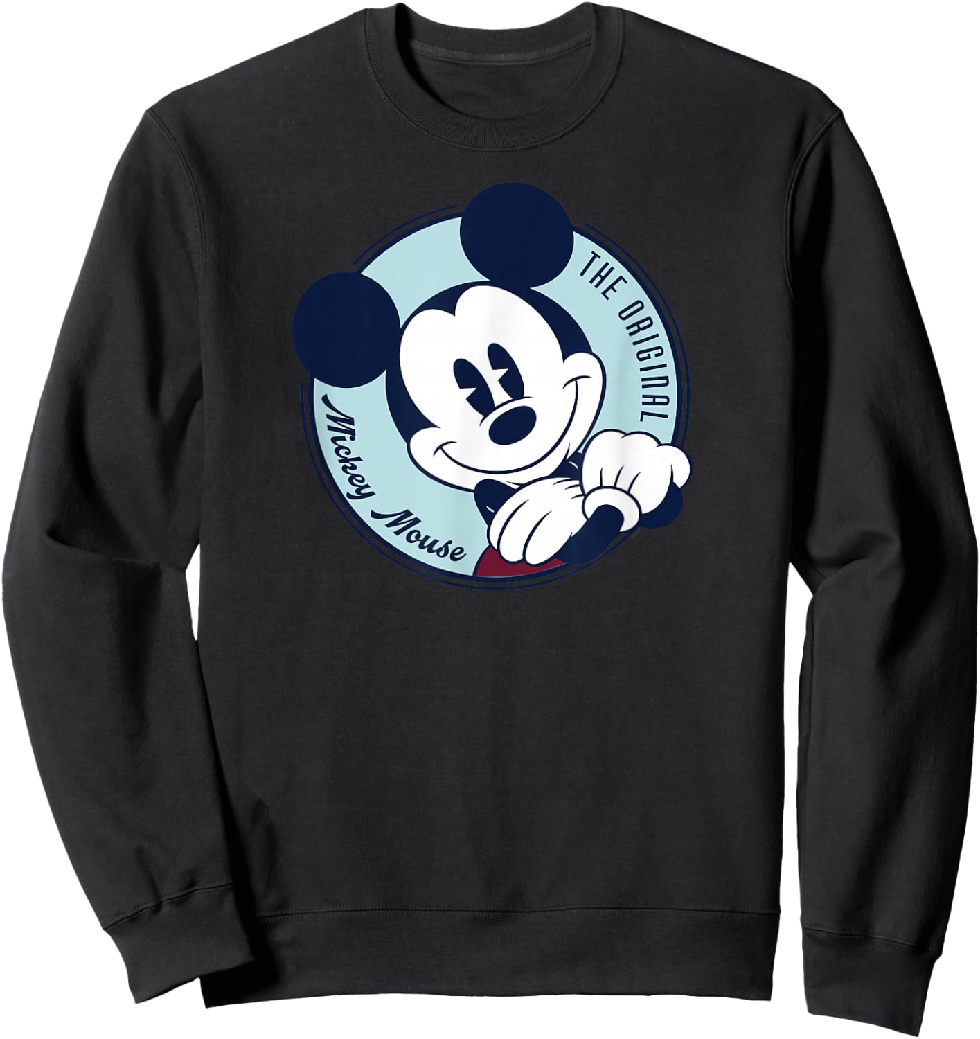 Disney The Original Mickey Mouse Retro Vintage Small Sweatshirt - Sweatshirt | Black