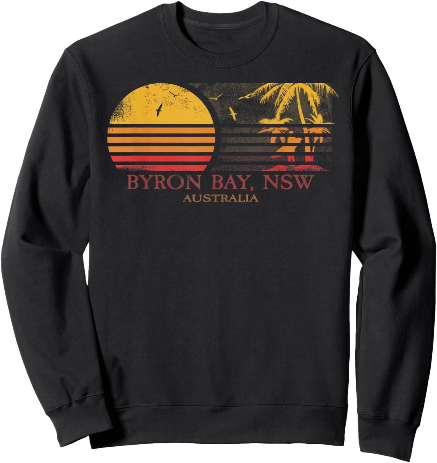 Byron Bay Surfer I Australia I Retro I Byron Bay Surf Sweatshirt - Sweatshirt | Black