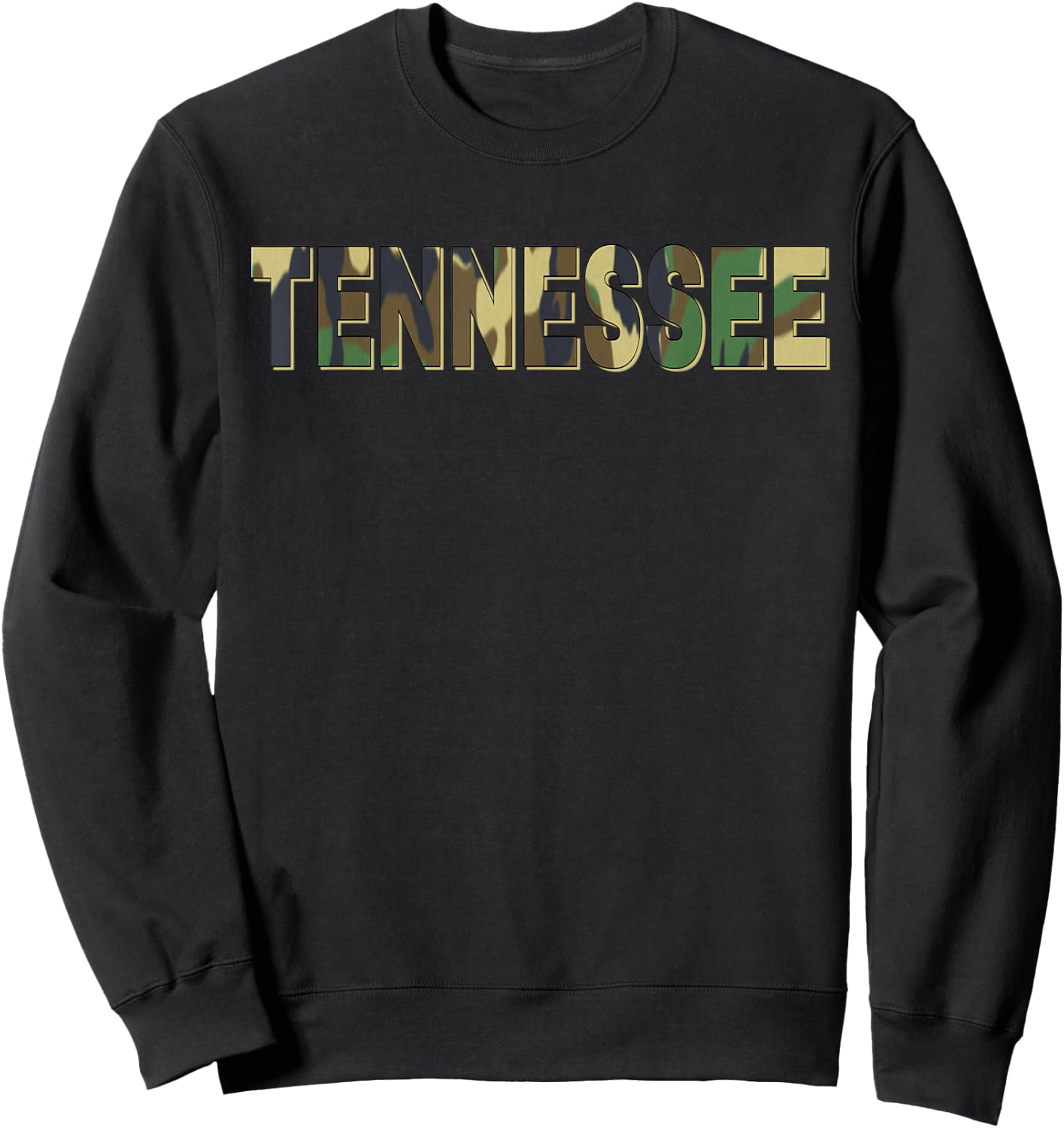 Tennessee Camouflage Men Women & Kids Camo Tennessee Sweatshirt - Sweatshirt | Black