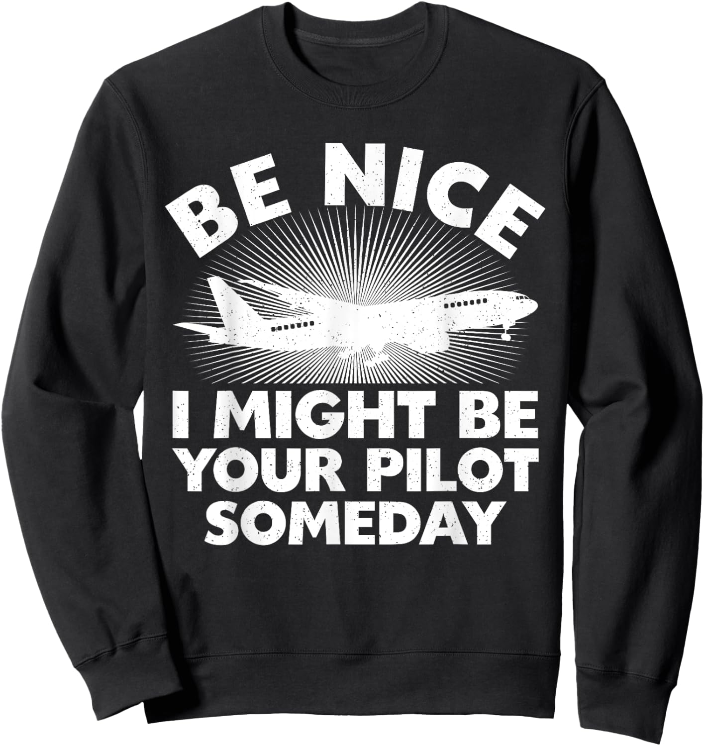 Funny Pilot Design Women Aviation Airplane Pilot Sweatshirt - Sweatshirt | Black