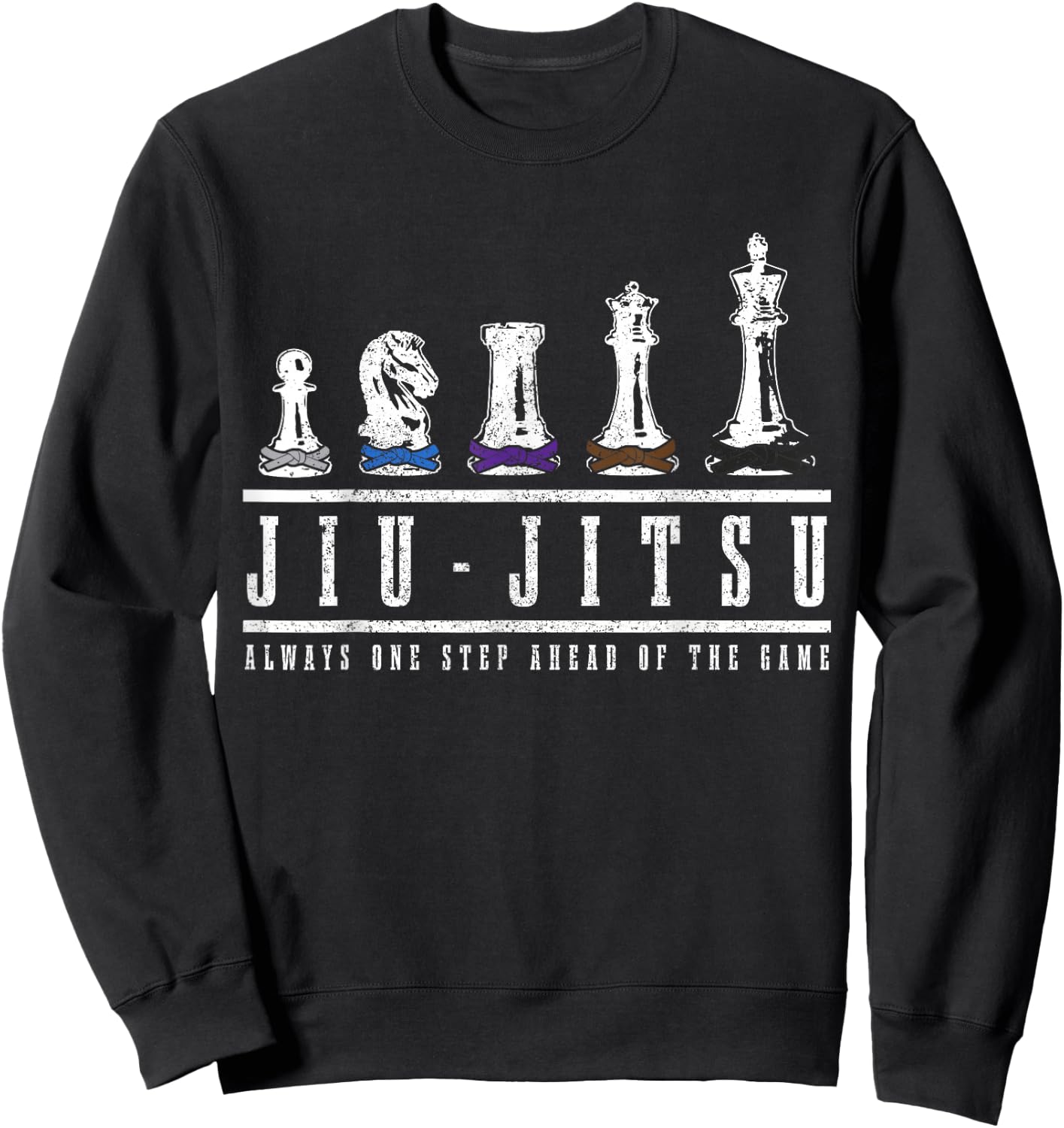 Jiu Jitsu Chess Black Belt MMA Mixed Martial Arts Sweatshirt - Sweatshirt | Black
