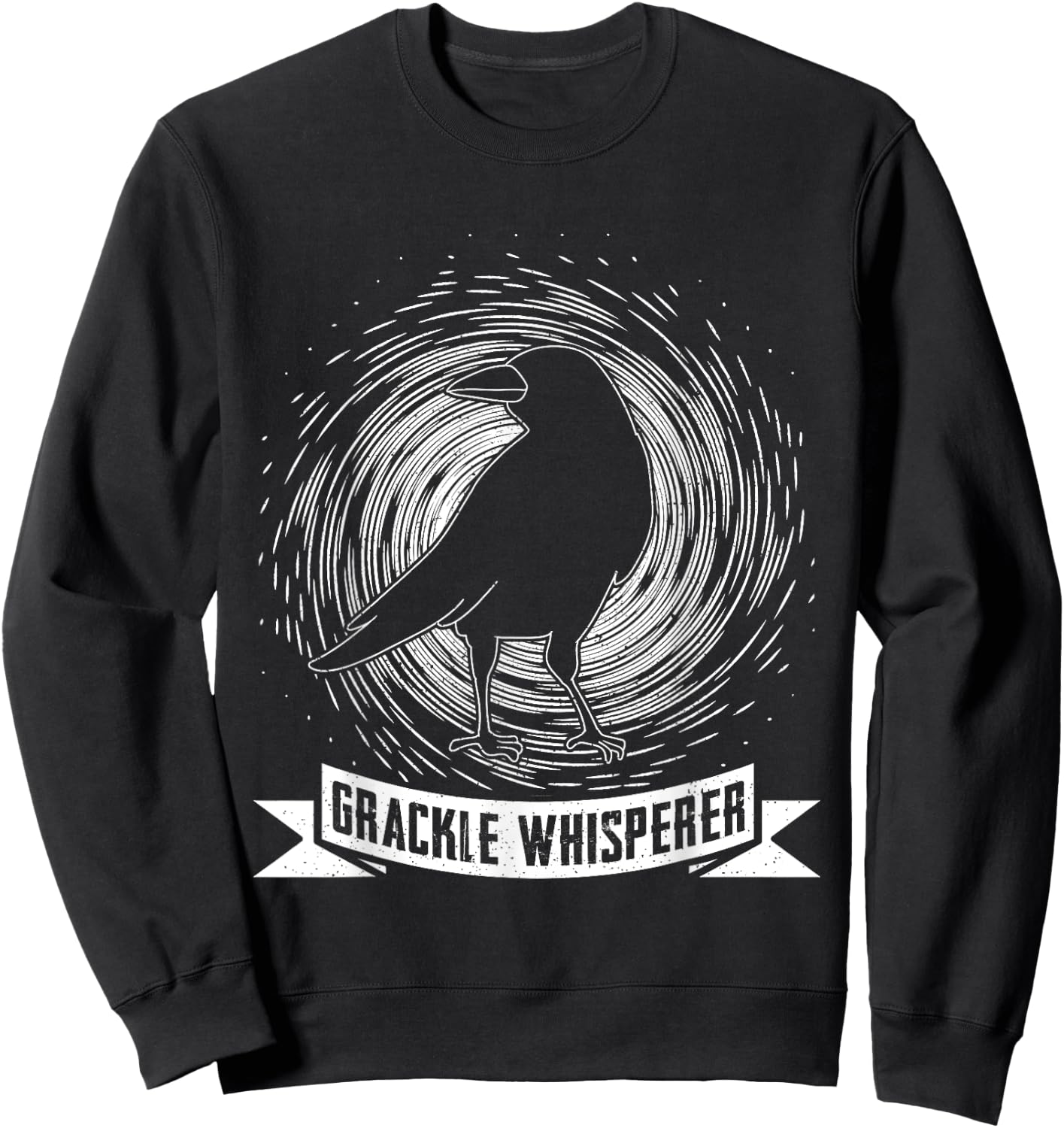 Blackbird Grackle Whisperer Design for Birdwatcher Sweatshirt - Sweatshirt | Black