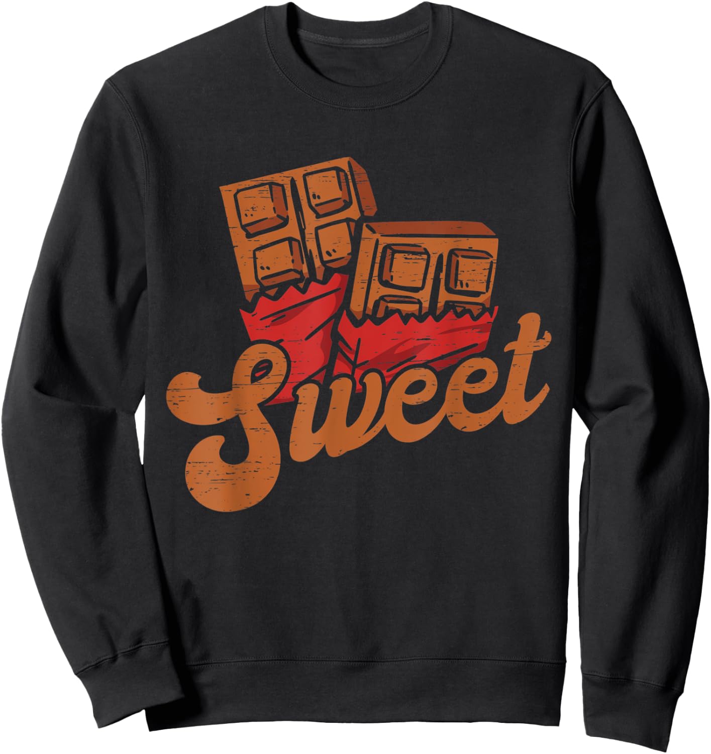 Sweet Chocolate Sweet Cocoa Dark Bar Lover Sweatshirt - Sweatshirt | Black