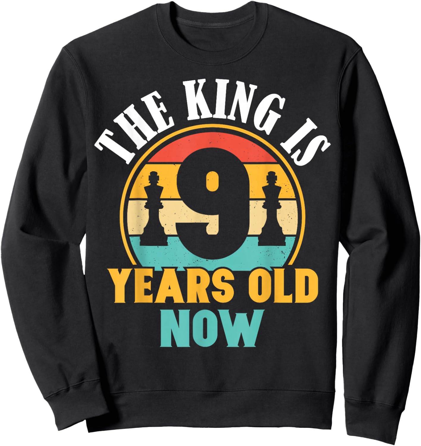 Chess Lover 9th Birthday Chess 9 Years Old Boy Birthday Sweatshirt - Sweatshirt | Black