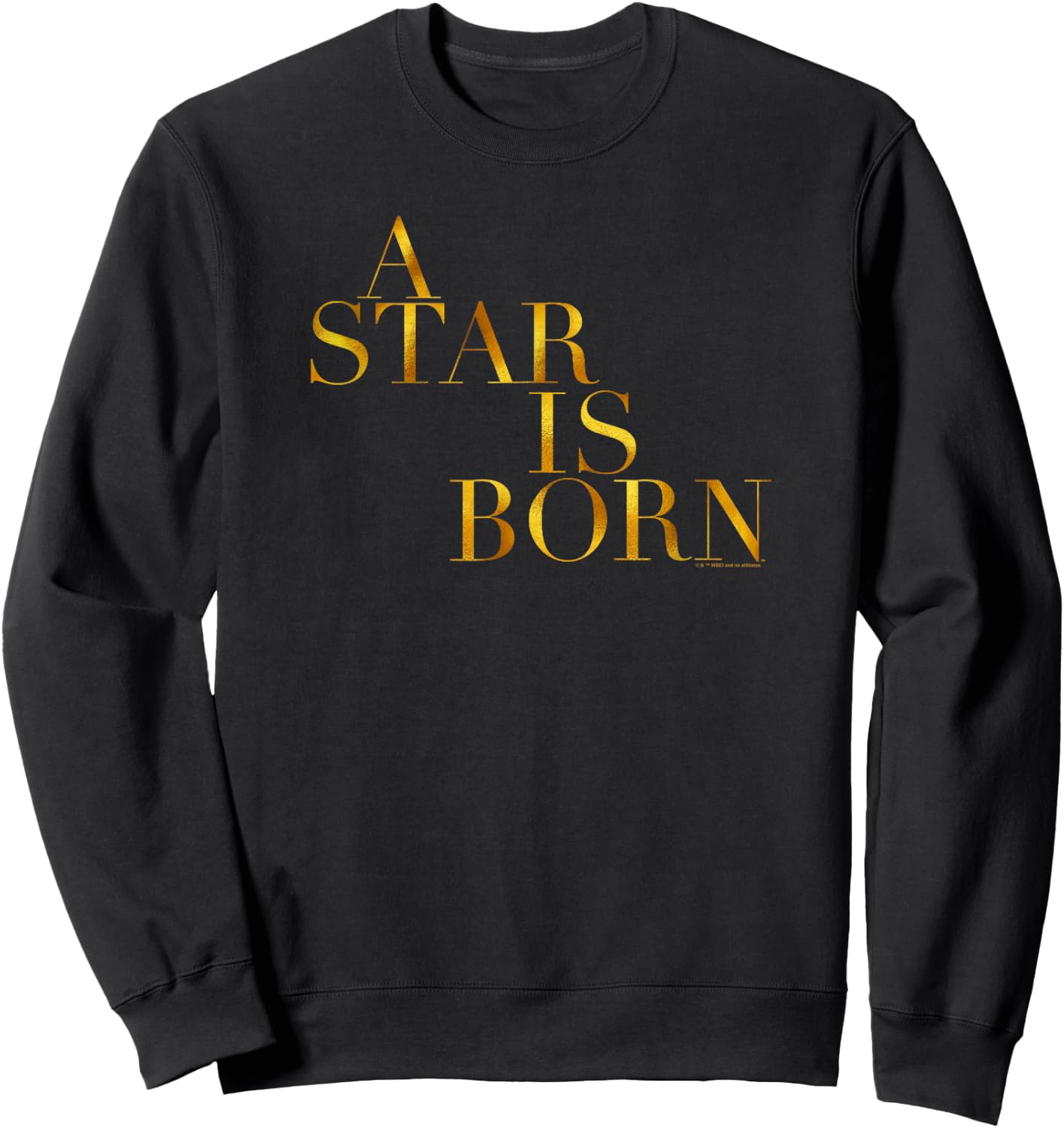 WB100 A Star Is Born Classic Gold Movie Logo Sweatshirt - Sweatshirt | Black
