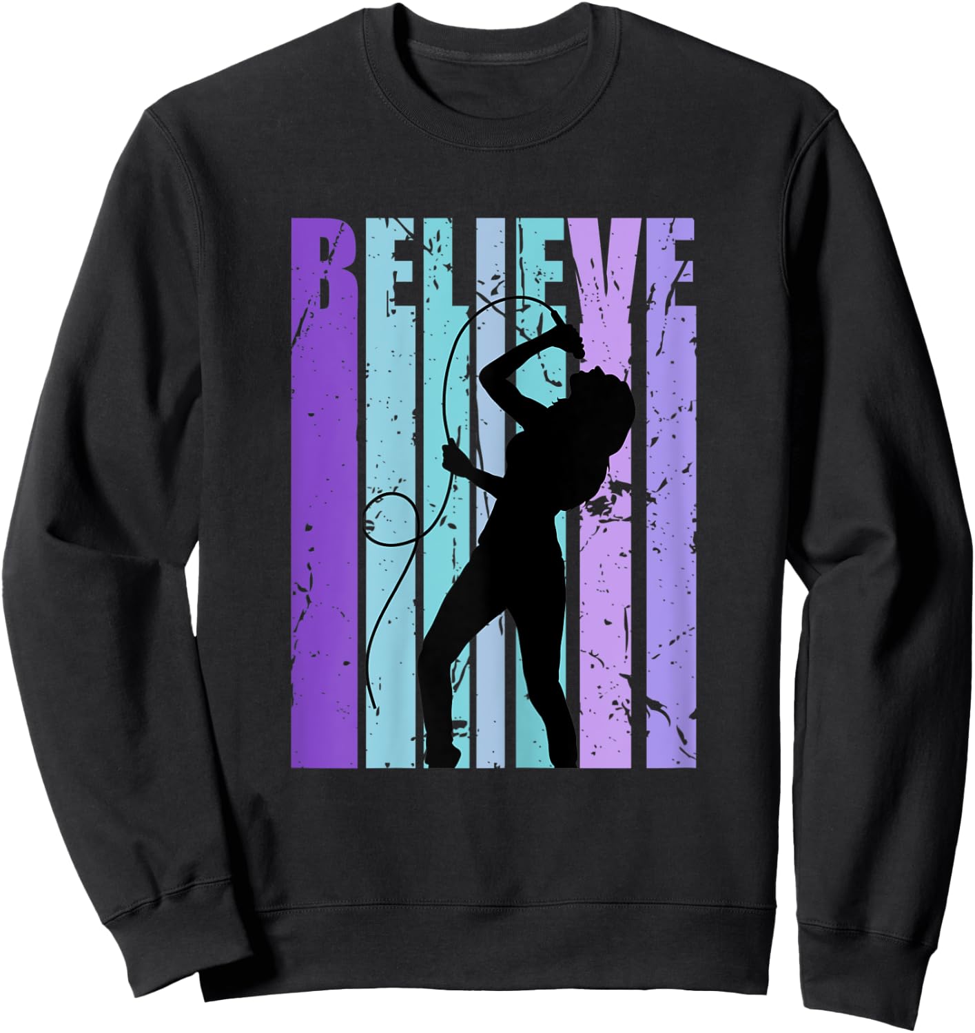 Retro Singer Girls Pop Star Singing Performer Artist Sweatshirt - Sweatshirt | Black