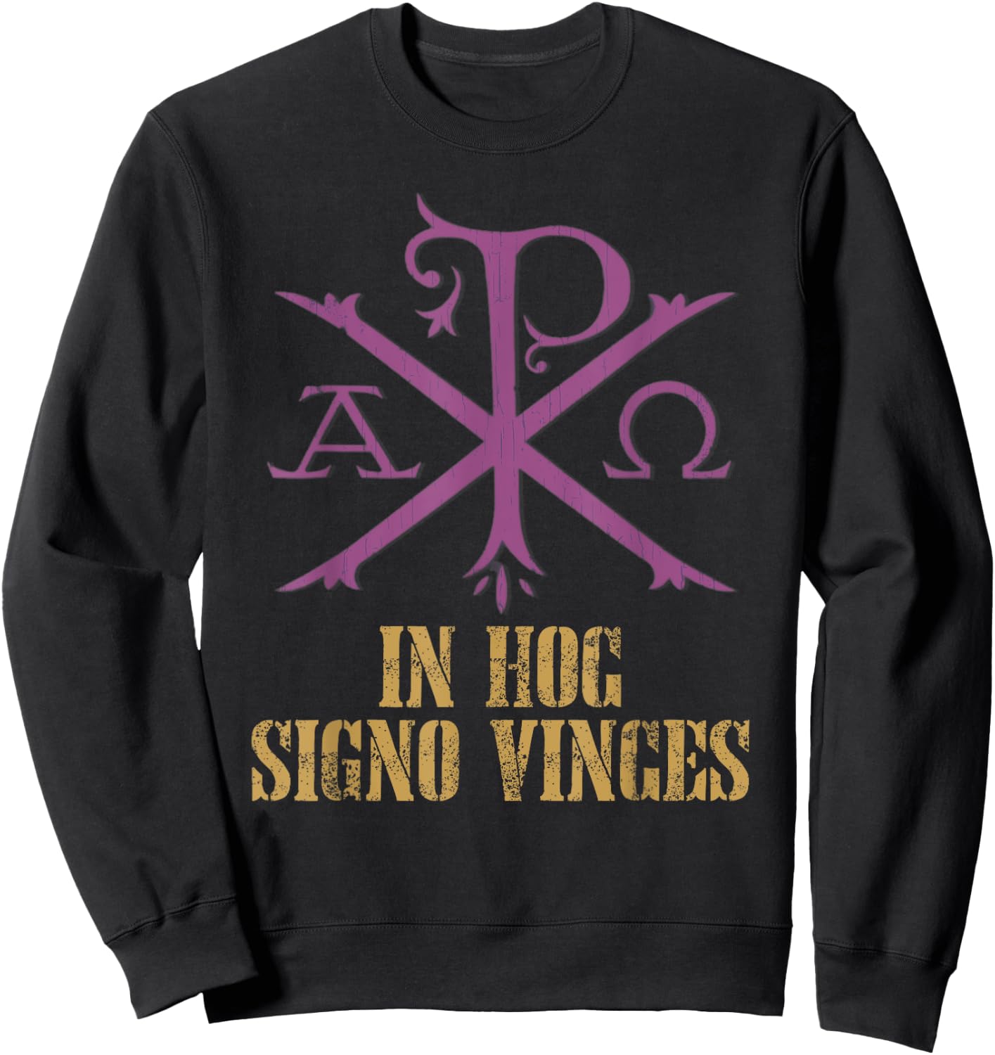 Chi Rho Christogram Catholic Sweatshirt - Sweatshirt | Black