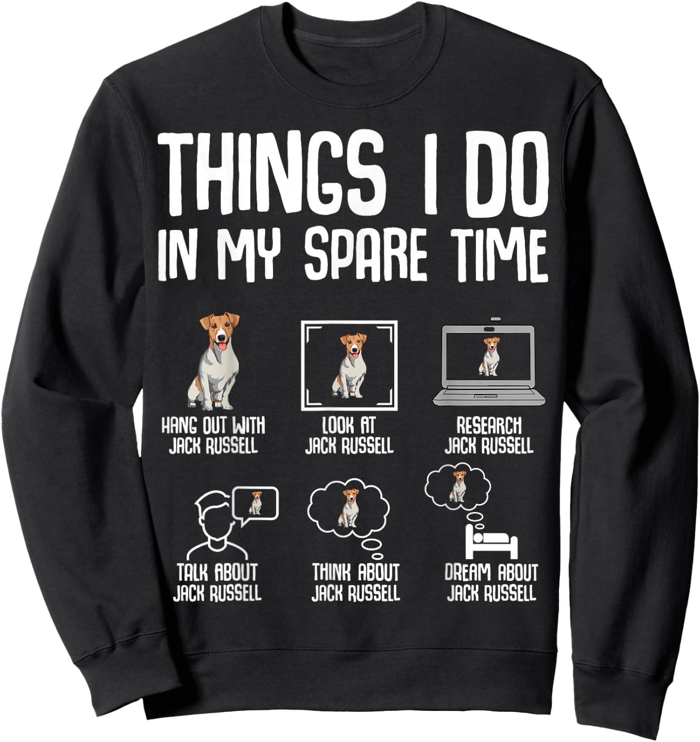 Jack Russell Terrier Dog Sweatshirt - Sweatshirt | Black