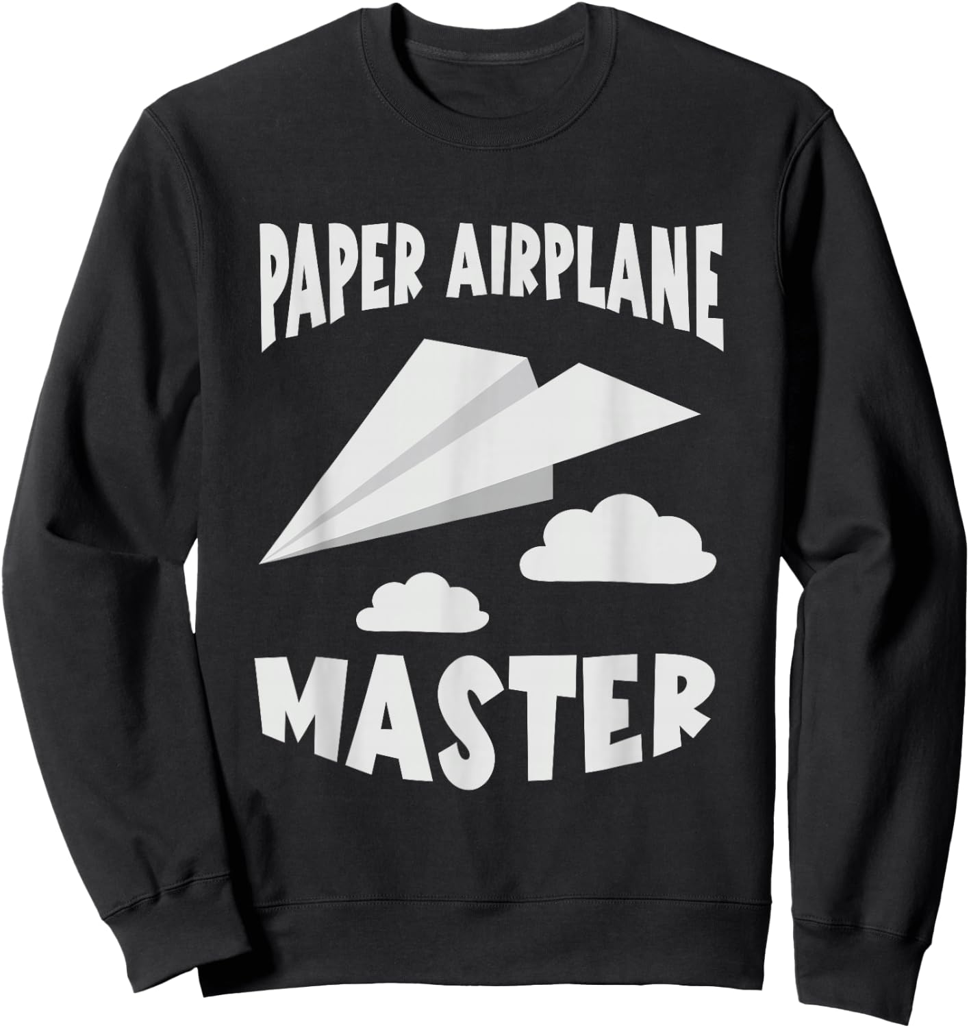 Paper Airplane Master Paper Plane Aviation Aircraft Sweatshirt - Sweatshirt | Black