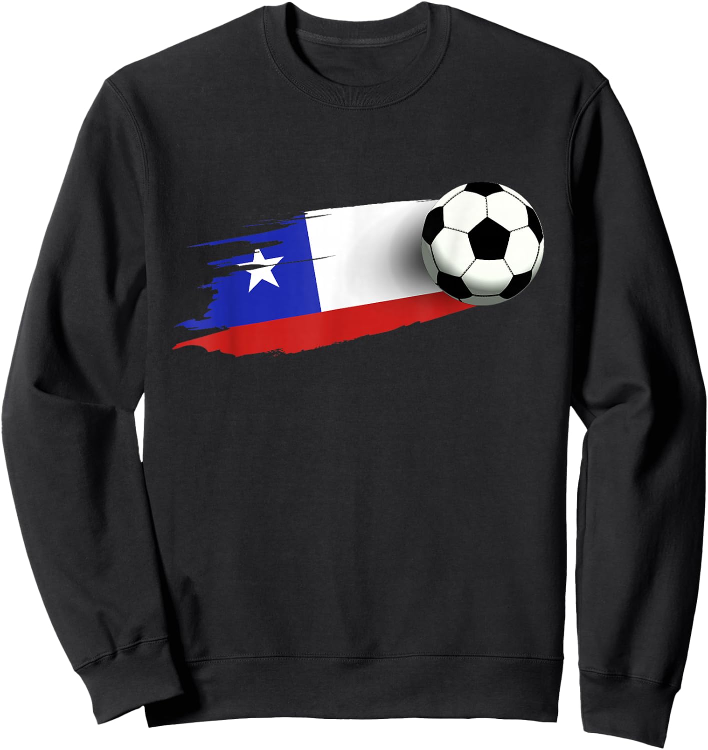 Chile Flag Jersey Chilean Soccer Team Chilean Sweatshirt - Sweatshirt | Black