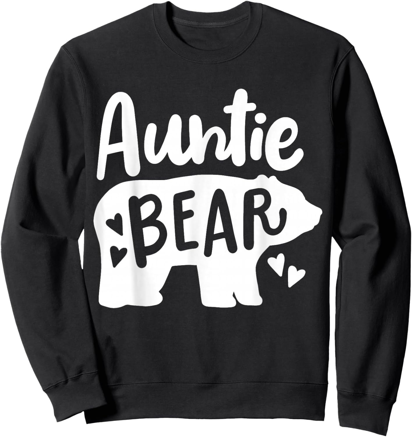 Auntie Aunt Auntie Bear Sweatshirt - Sweatshirt | Black