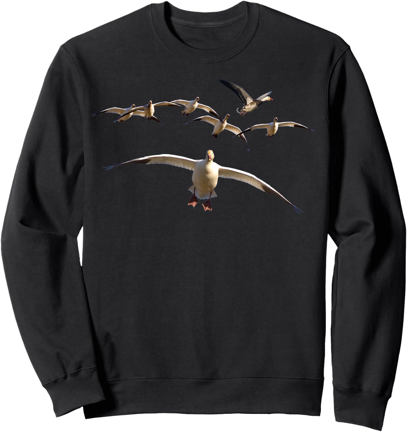 Snow Goose Shirt Goose Hunting Snow Geese Blue Goose Sweatshirt - Sweatshirt | Black