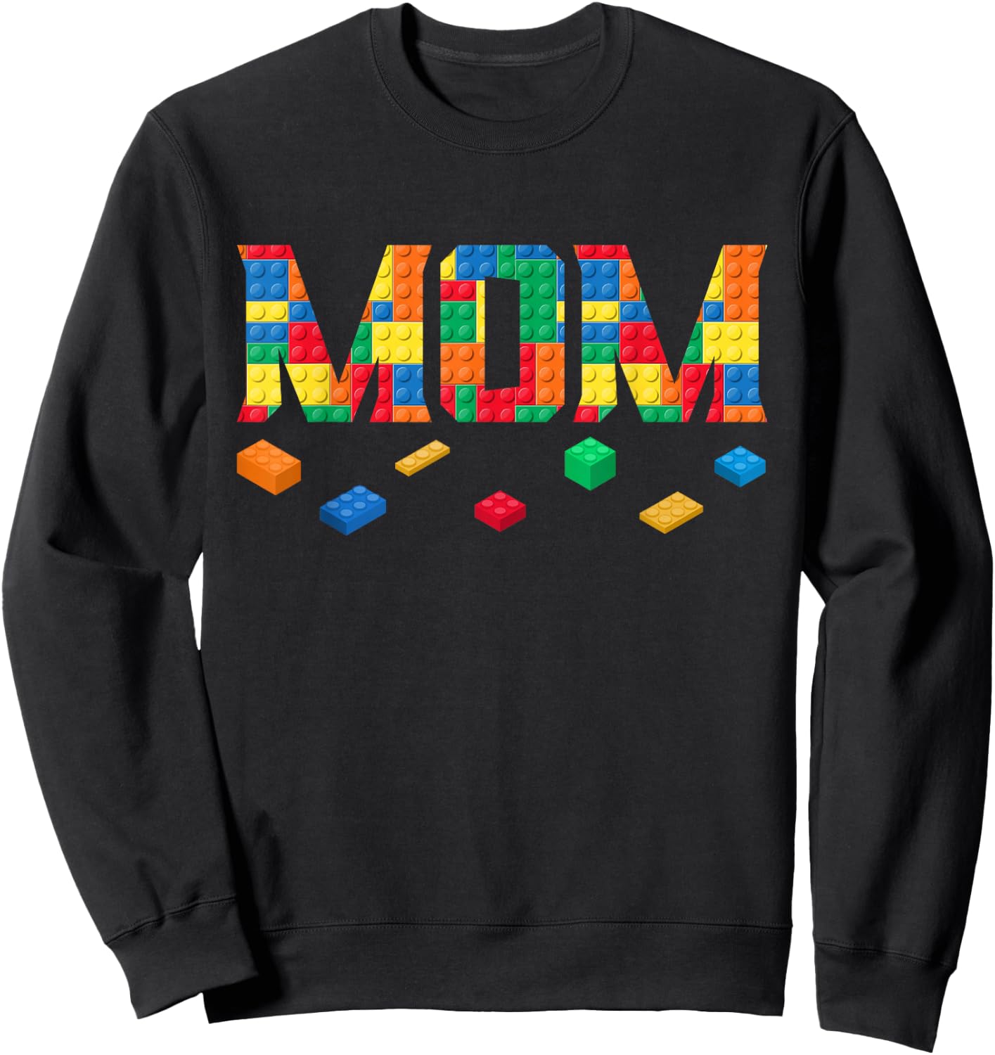 Master Builder Mom Birthday Boy Building Bricks Blocks Party Sweatshirt - Sweatshirt | Black