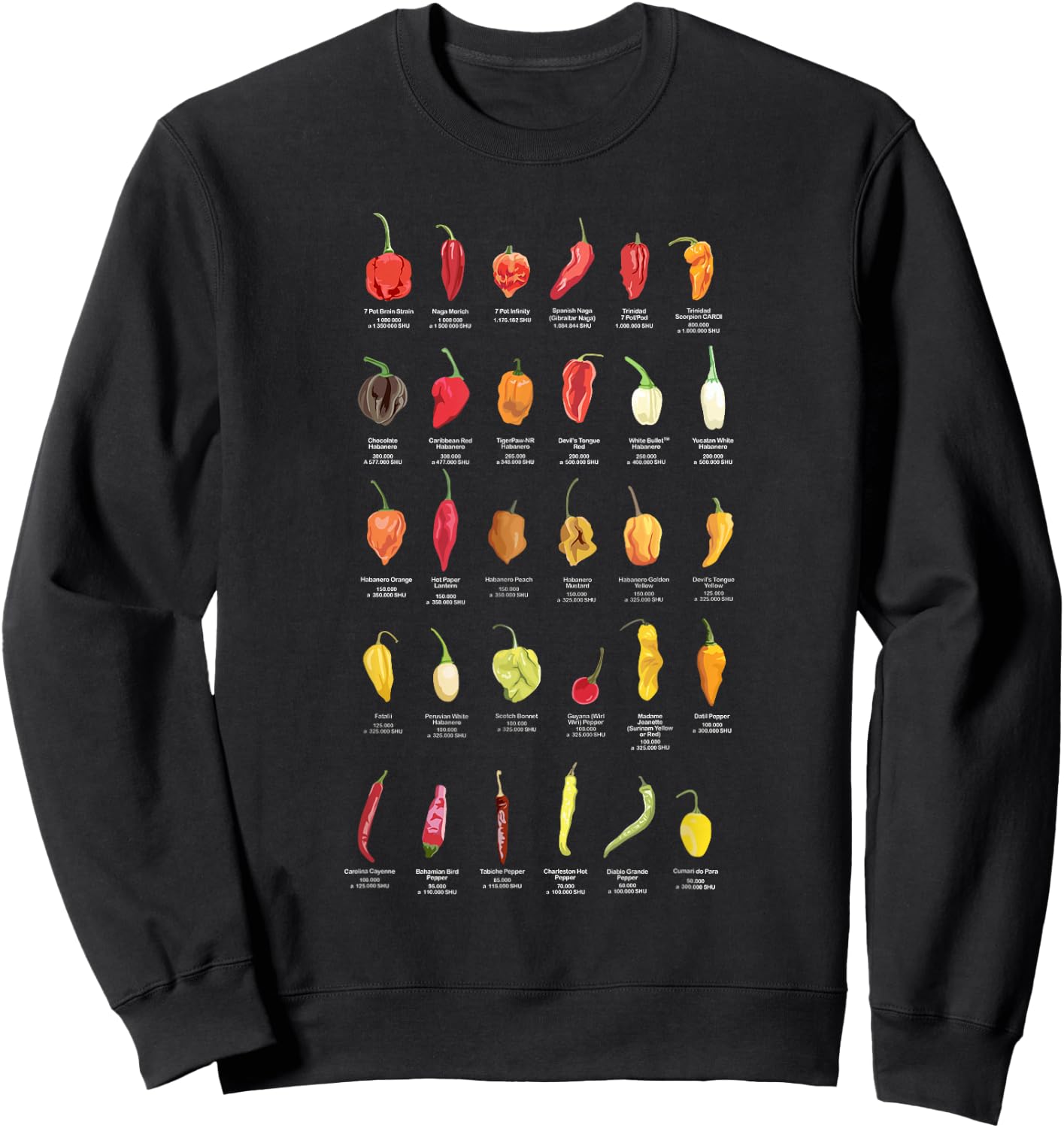 Chili Design for a Chili lover Sweatshirt - Sweatshirt | Black
