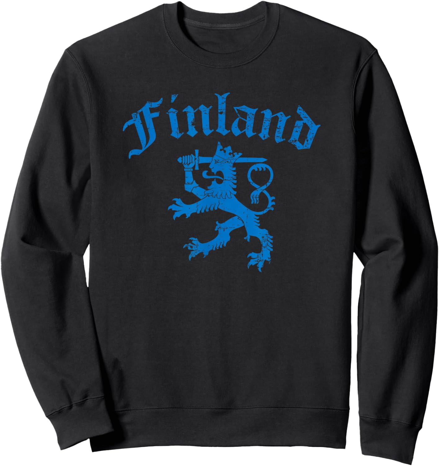 Finland Lion Symbol Finnish Pride Sweatshirt - Sweatshirt | Black