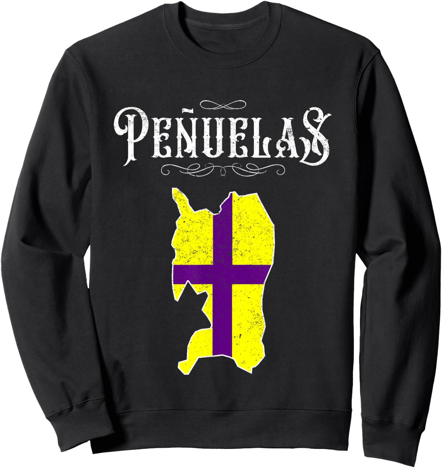 Hecho En Penuelas Camisas de Puerto Rico Sweatshirt - Sweatshirt | Black