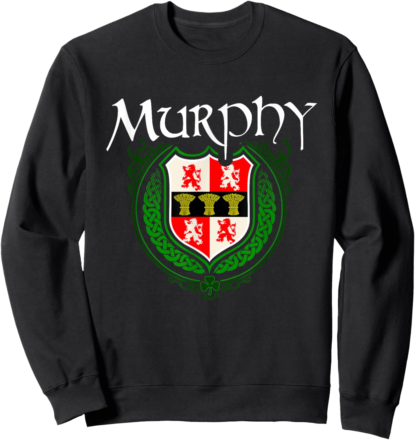 Murphy Surname Irish Clan Tartan Badge Ireland Sweatshirt - Sweatshirt | Black